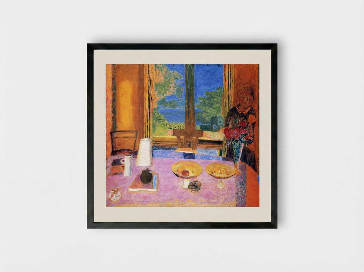 Dining Room on the Garden - Pierre Bonnard - Framed Print Black