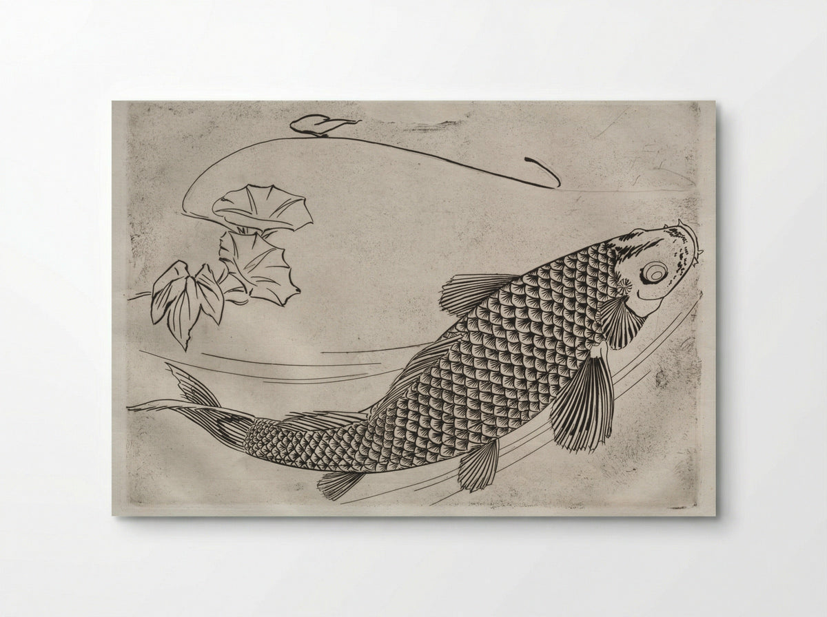 Dinner Service (Rousseau service): Large fish in a Japanese style (no. 19) - Félix Bracquemond - Poster