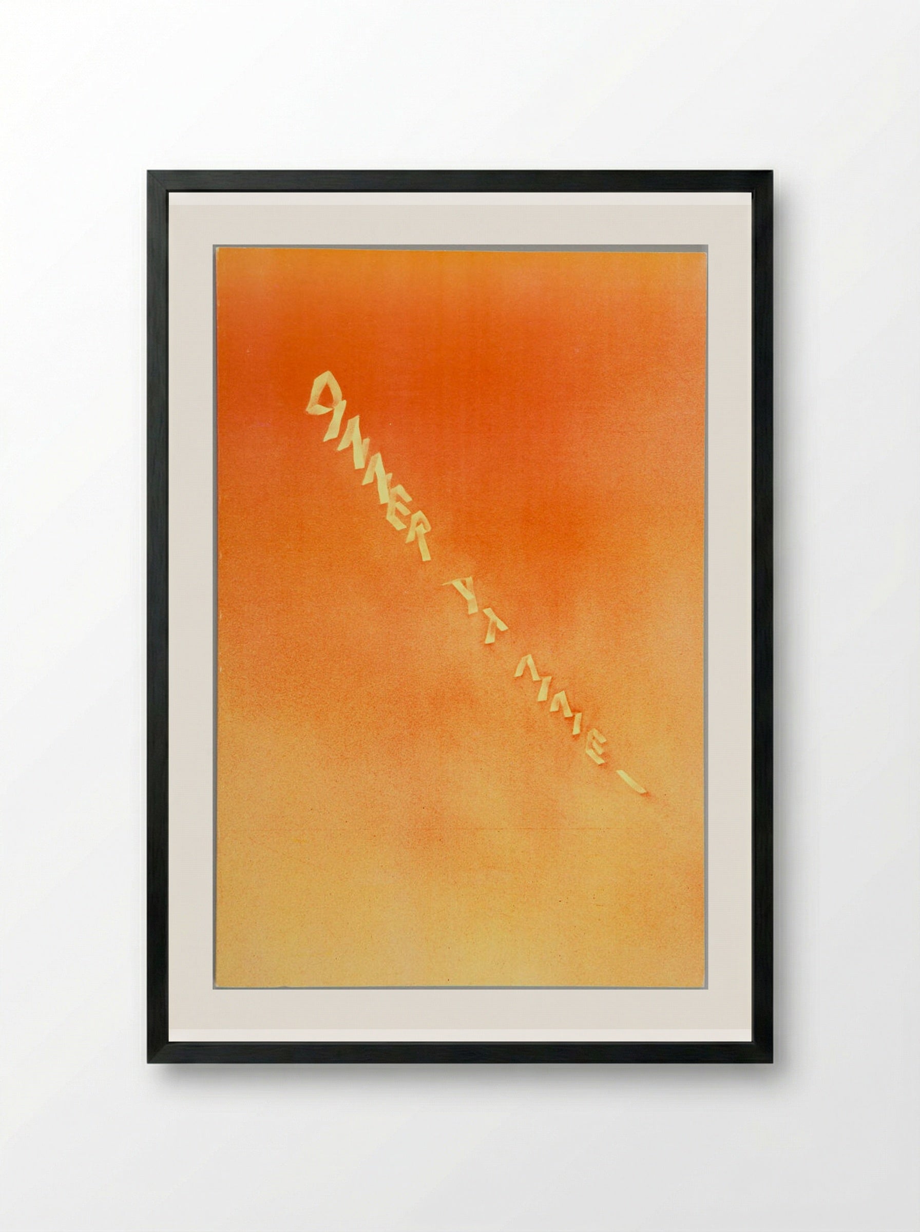 Dinner at MME- - Edward Ruscha - Framed Print Black