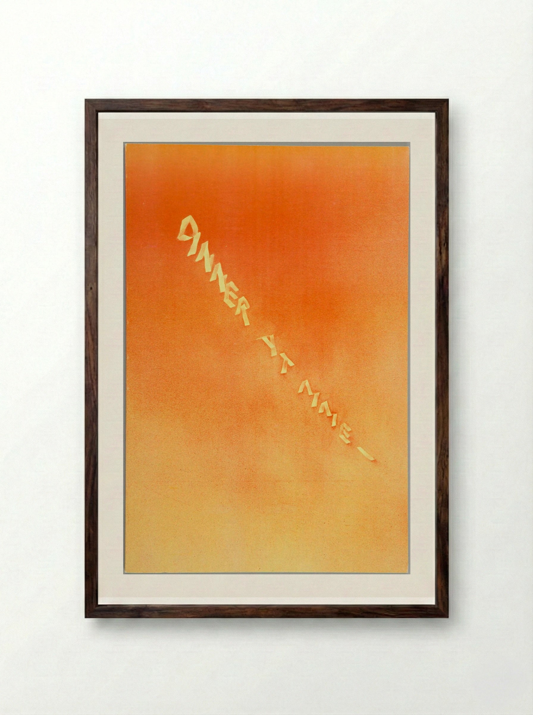 Dinner at MME- - Edward Ruscha - Framed Print Dark Wood