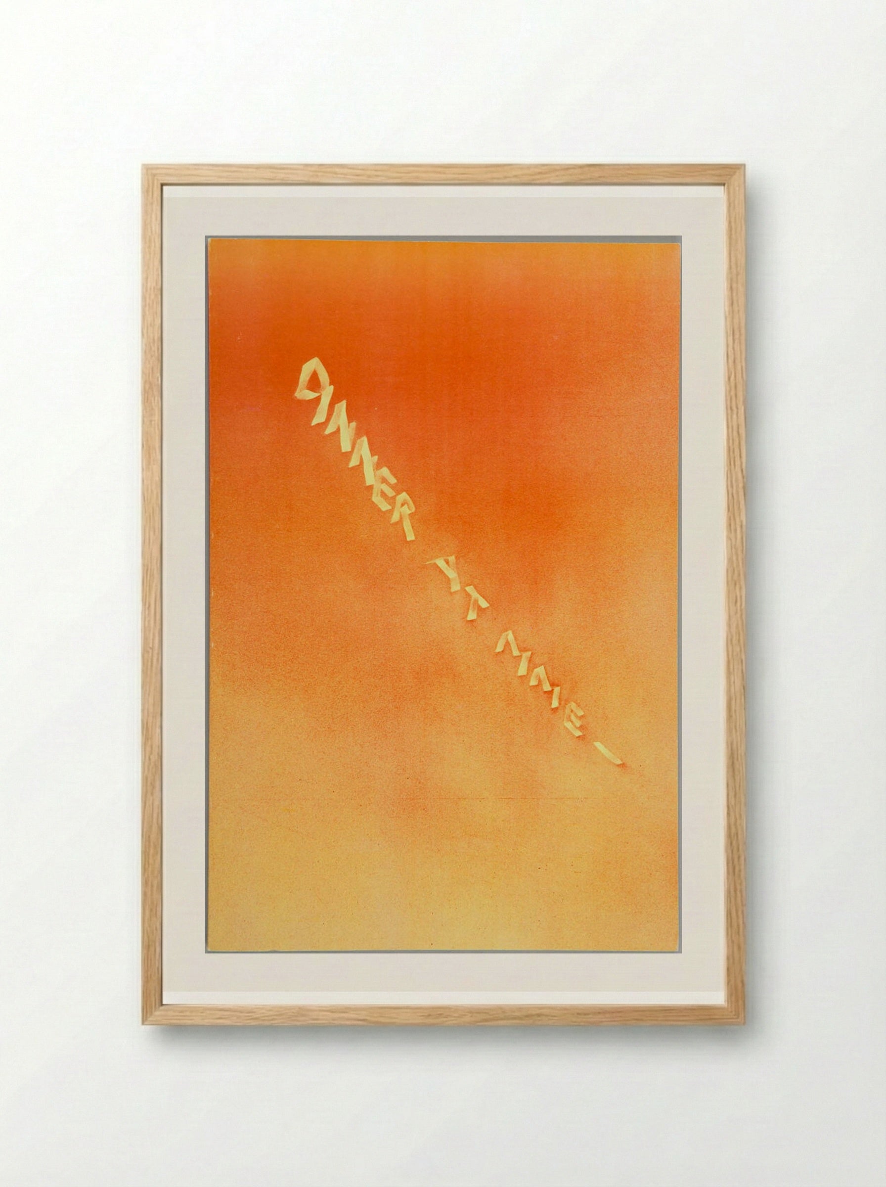 Dinner at MME- - Edward Ruscha - Framed Print Wood