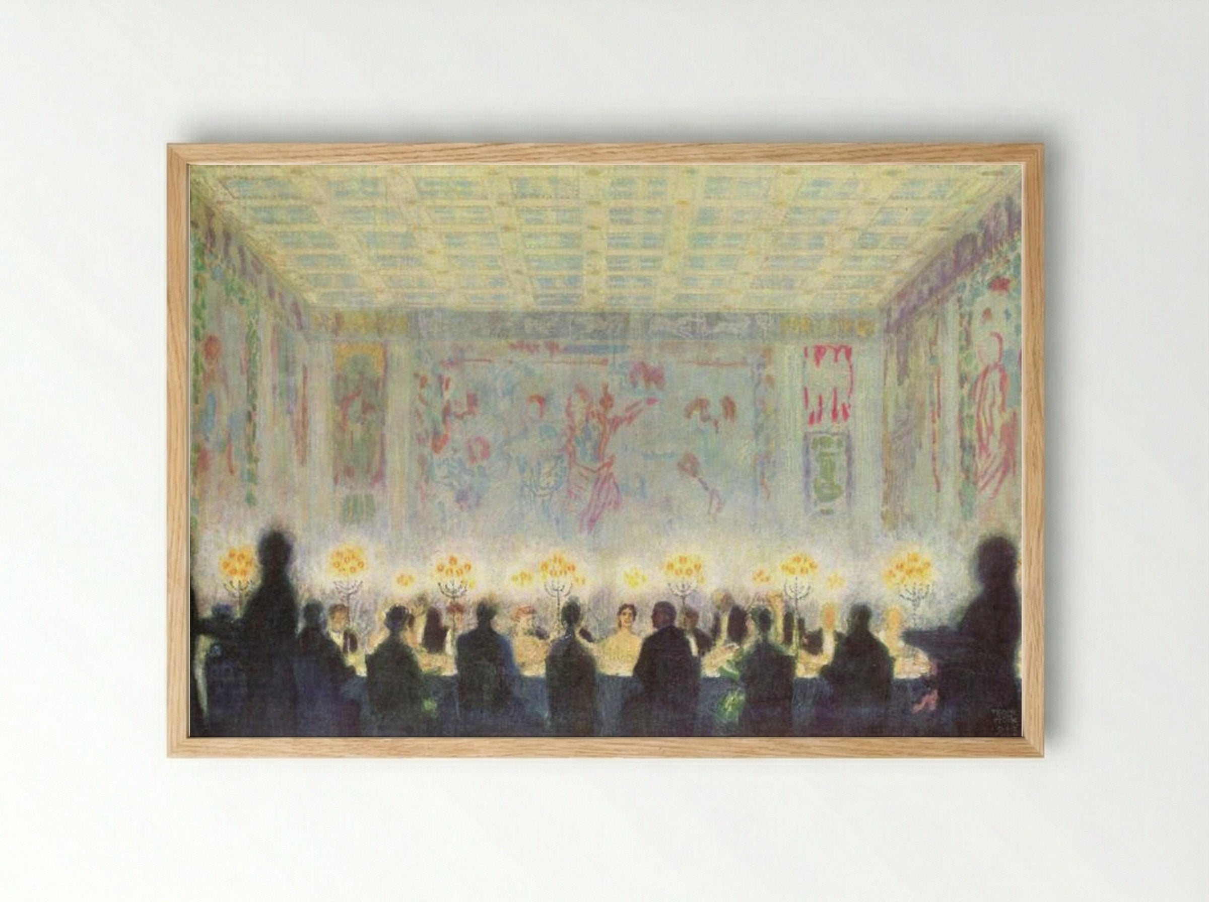 Dinner - Franz von Stuck - Framed Print Wood