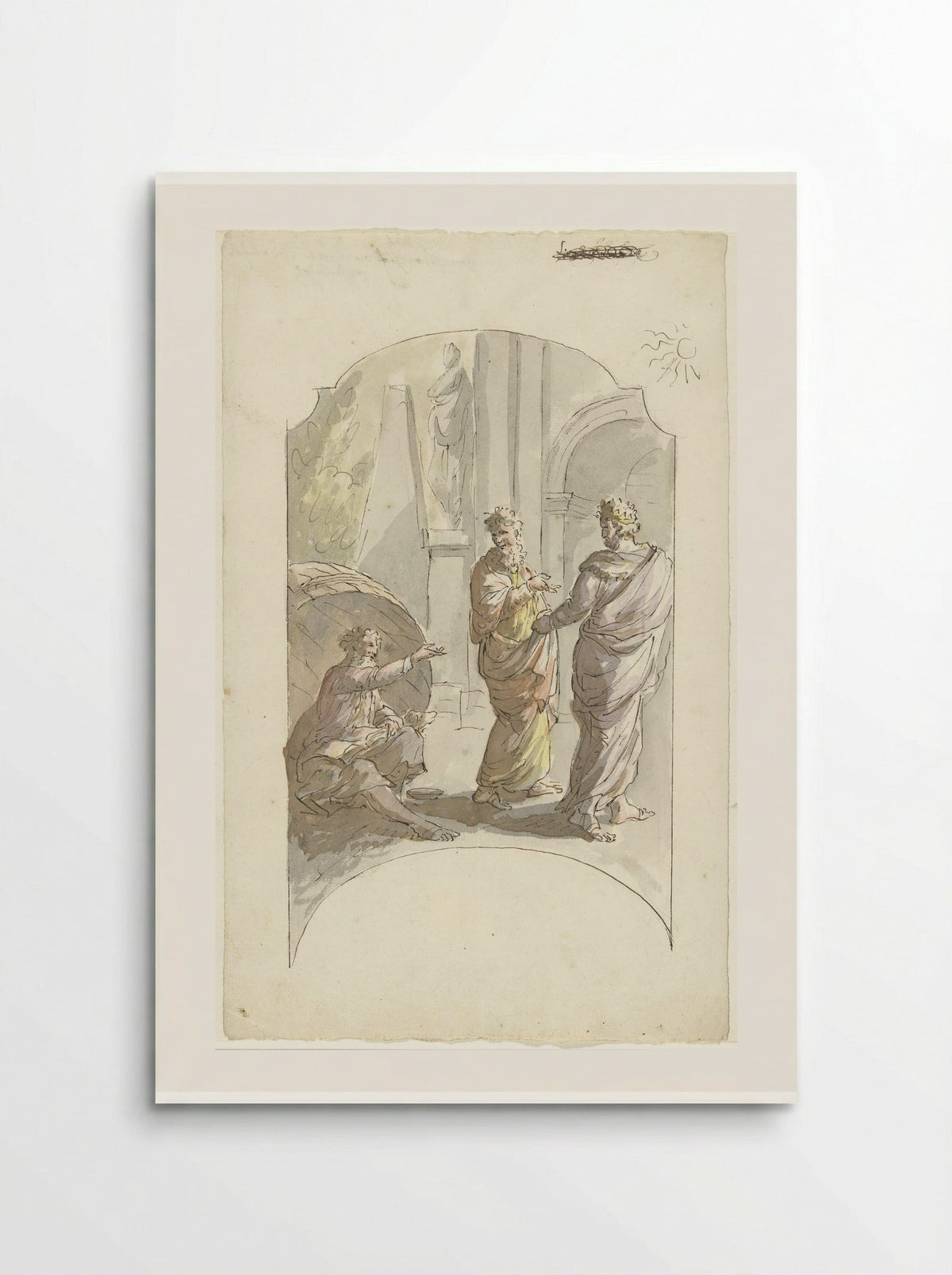 Diogenes and Alexander the Great - Elias van Nijmegen - Poster