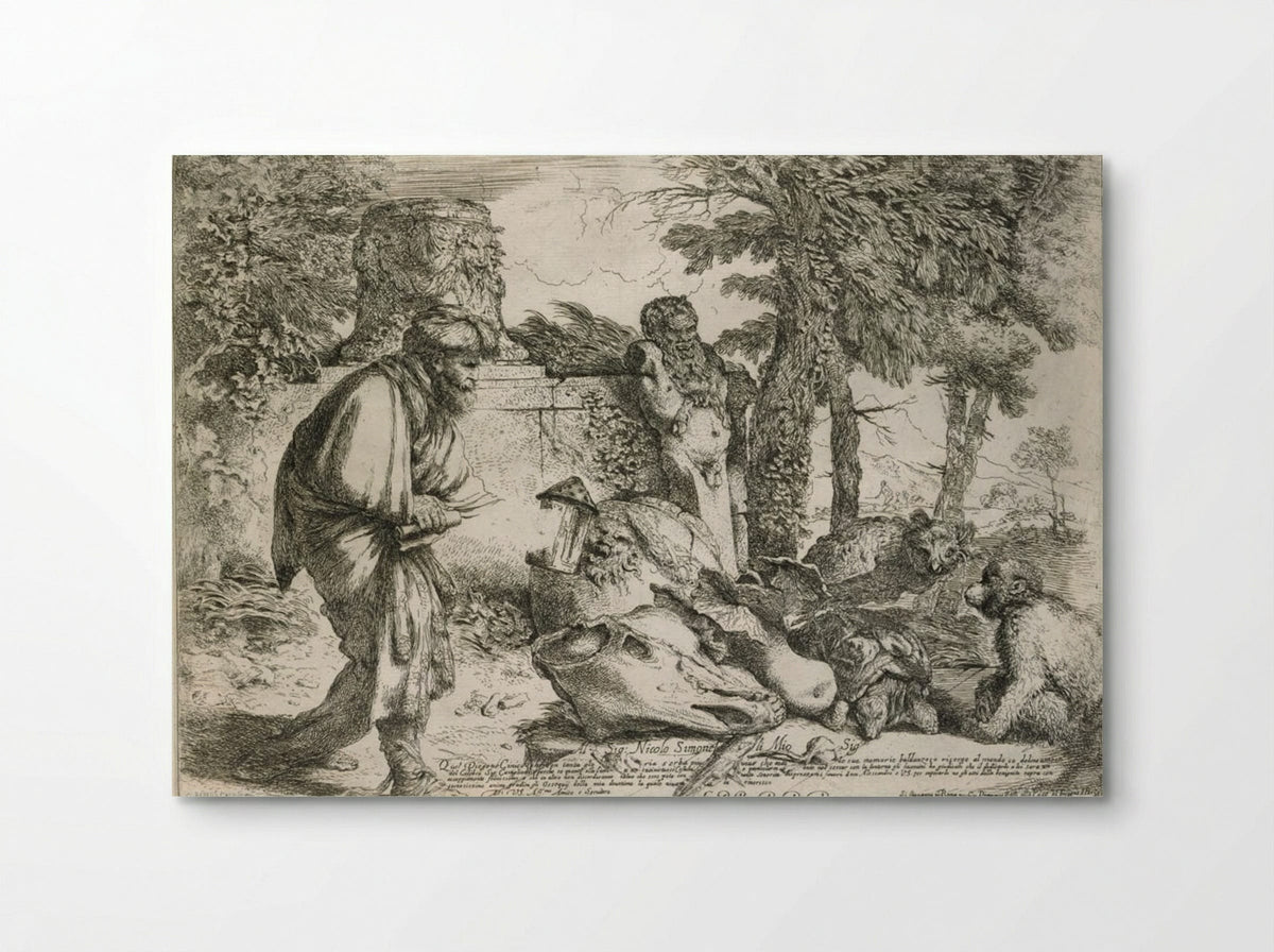 Diogenes in Search of an Honest Man - Giovanni Benedetto Castiglione - Poster