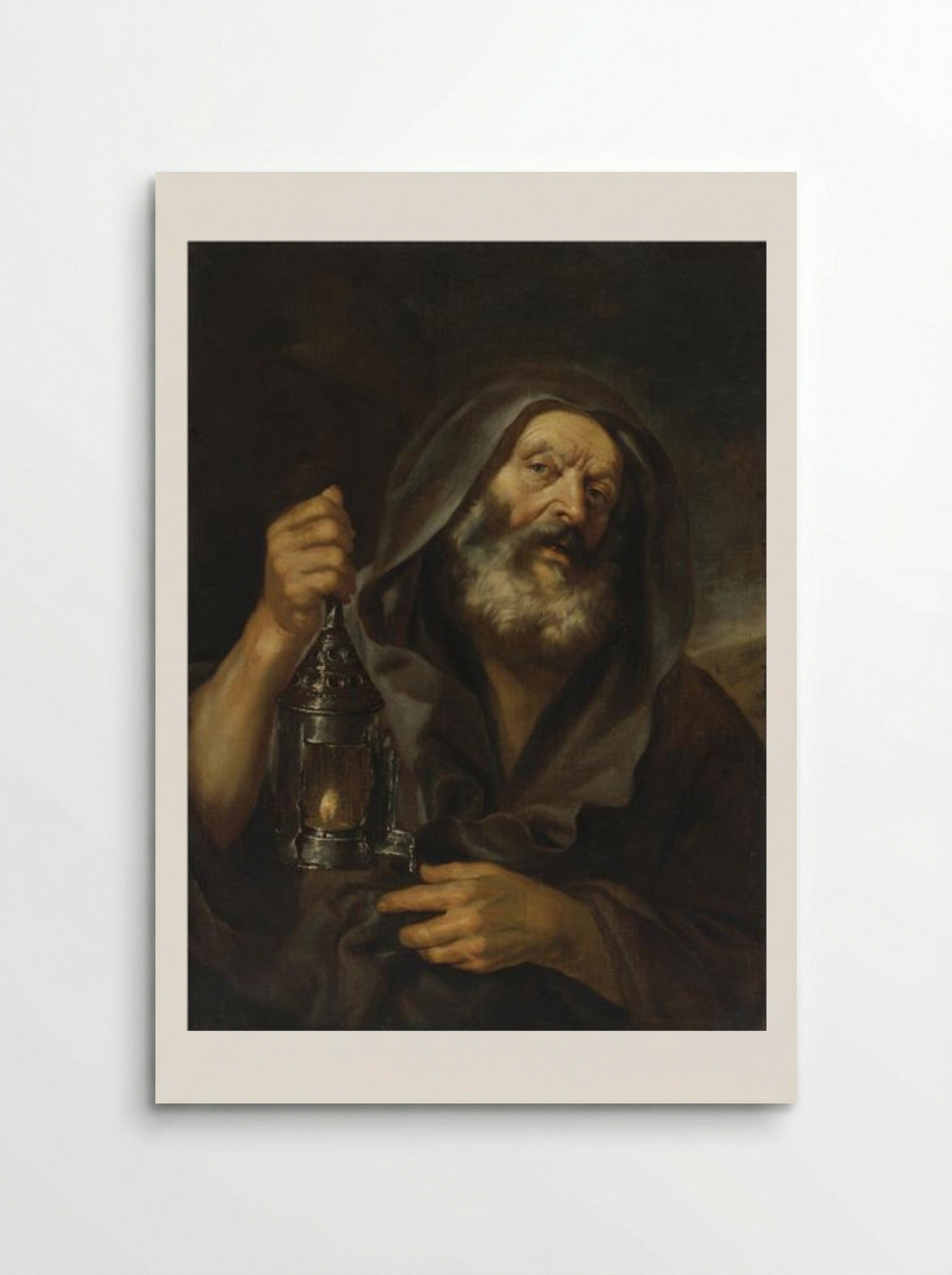 Diogenes with his Lantern, in search of an Honest Man - Mattia Preti - Poster