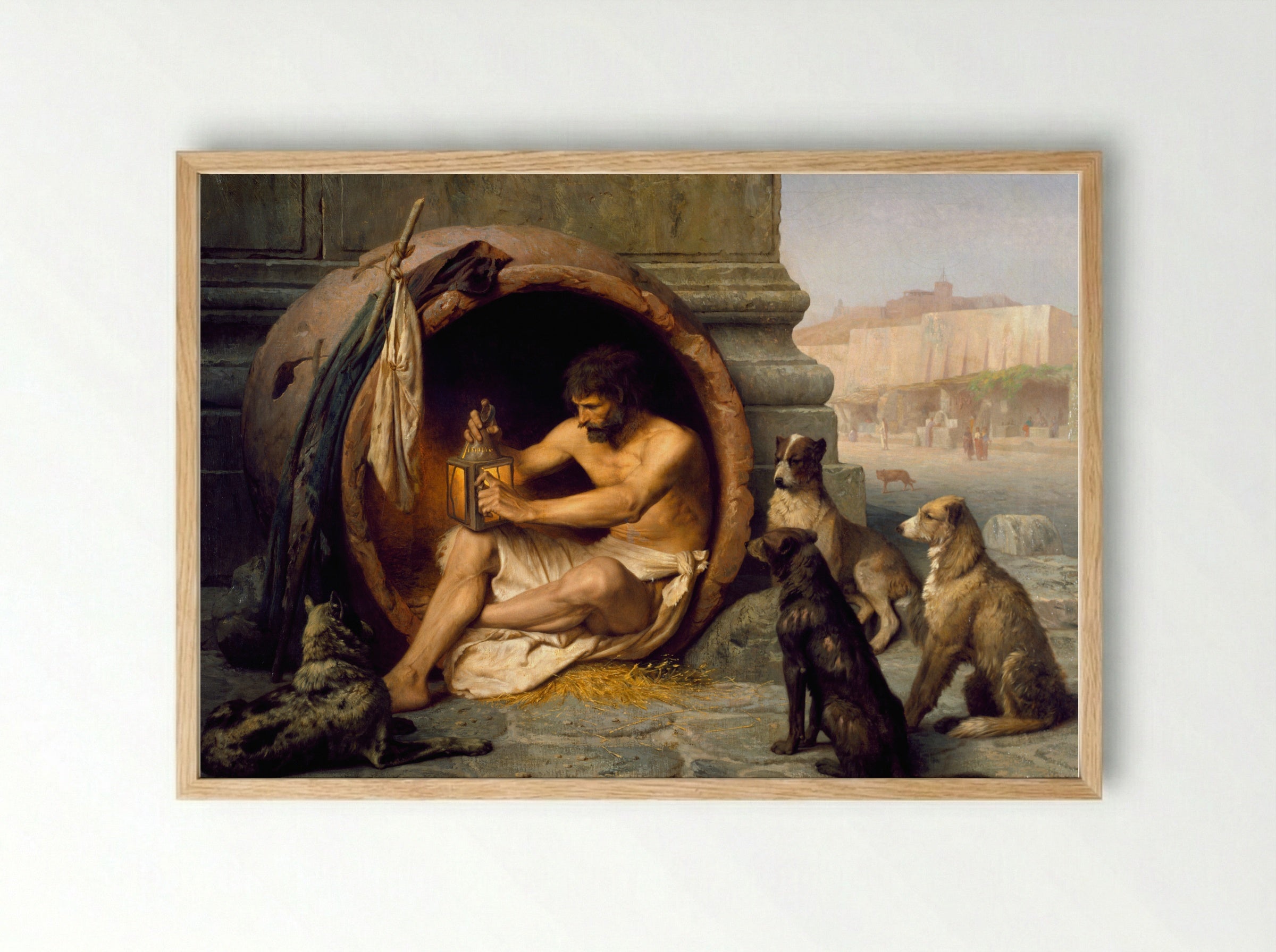 Diogenes - Jean-Leon Gerome - Framed Print Wood