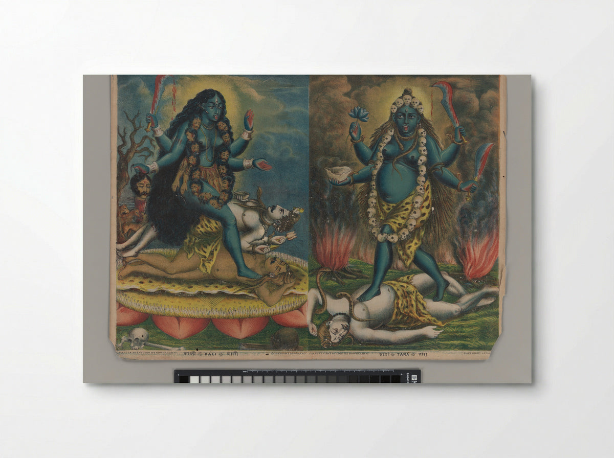 Diptych of Kali and Tara - Calcutta Art Studio - Poster