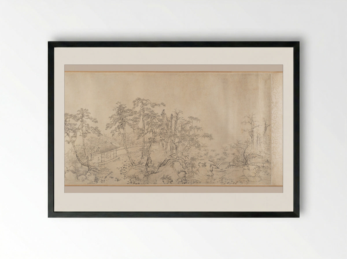 Discourse on Poetry - Gao Jian - Framed Print Black