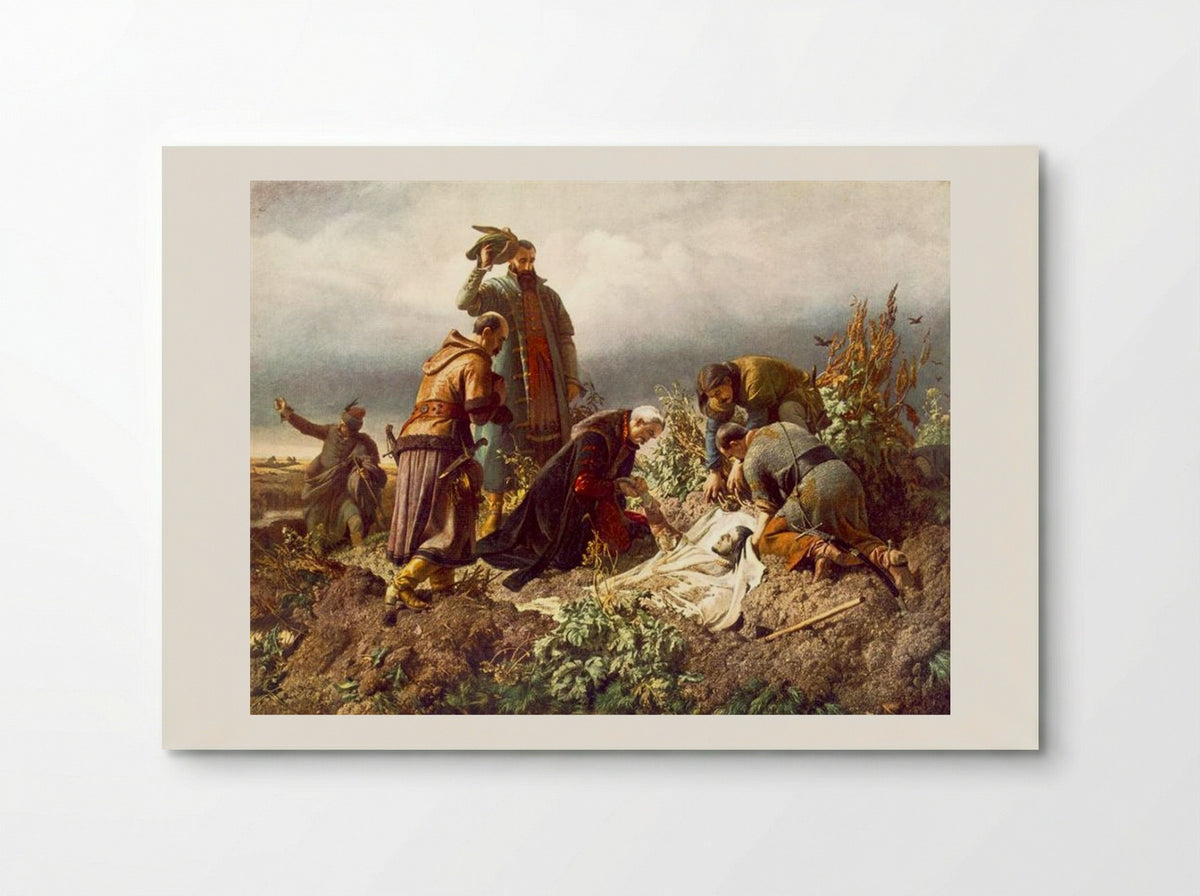 Discovery of the Body of King Louis II - Bertalan Székely - Poster