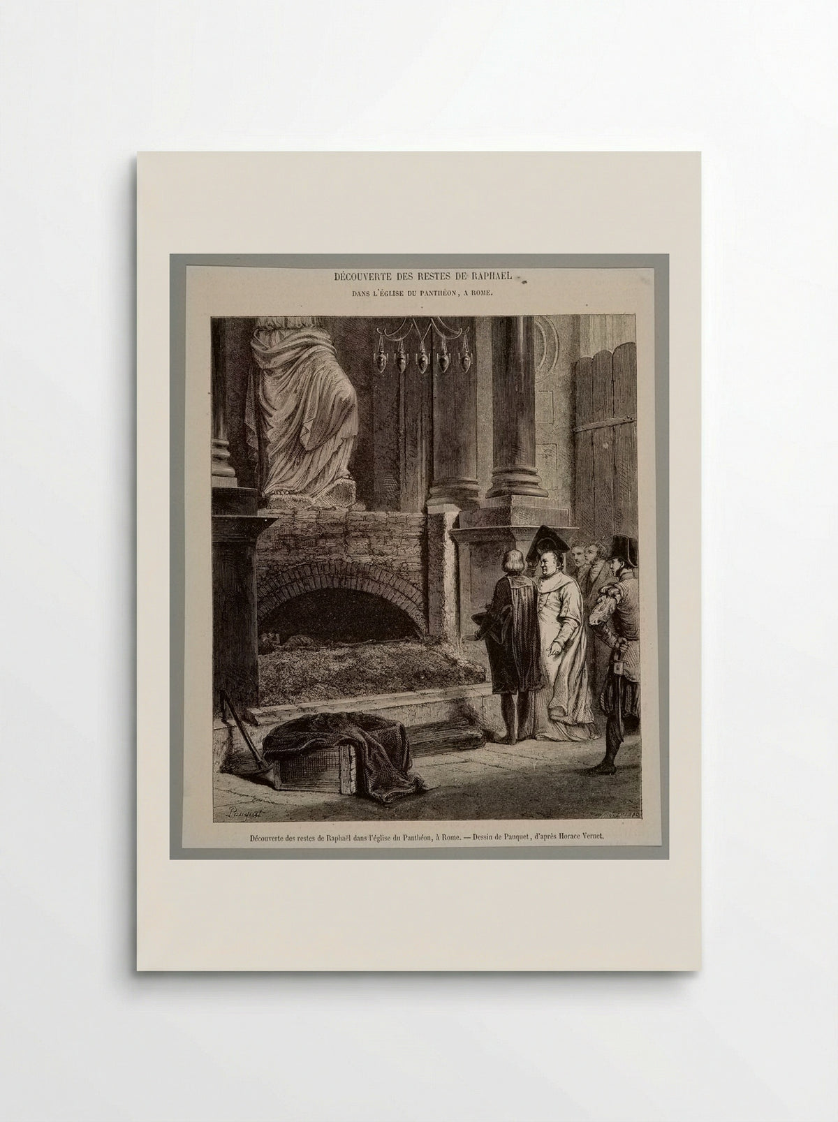 Discovery of the Remains of Raphael in the Pantheon in Rome - Stéphane Pannemaker - Poster