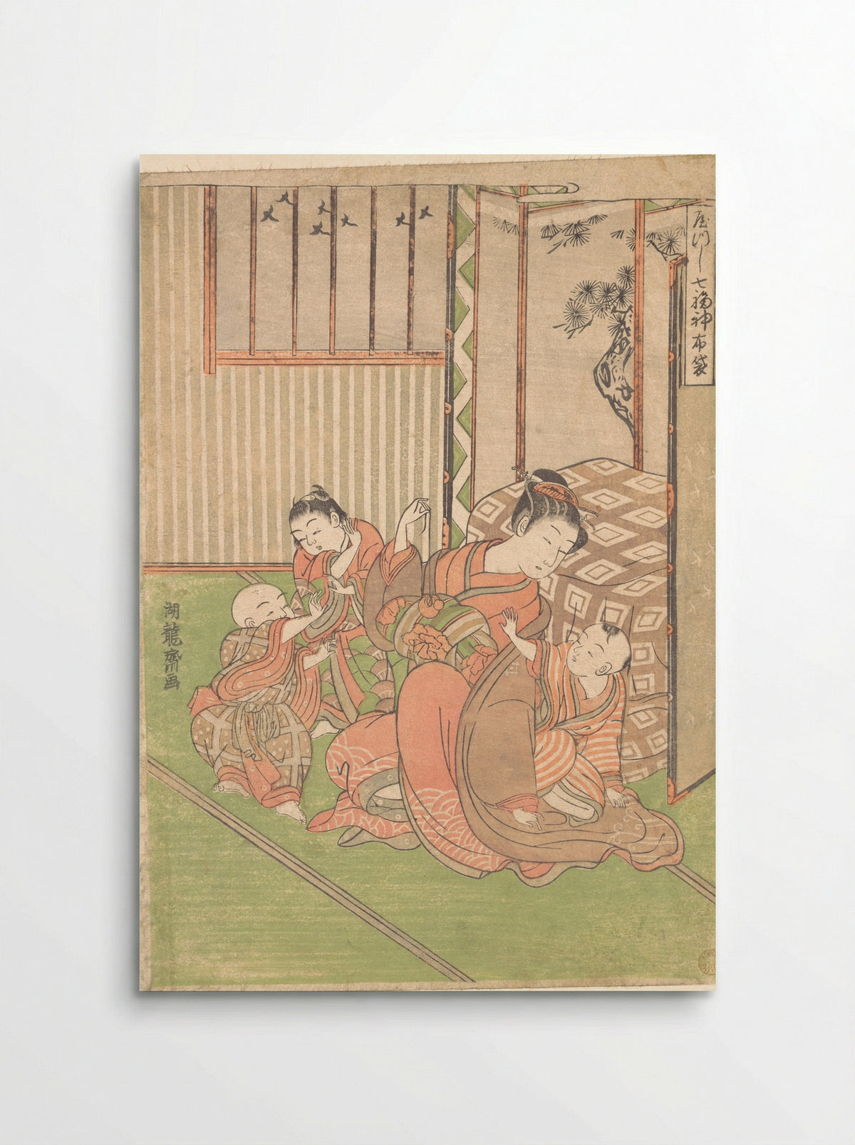 Disguised or Transformed Hotei - Isoda Koryūsai - Poster