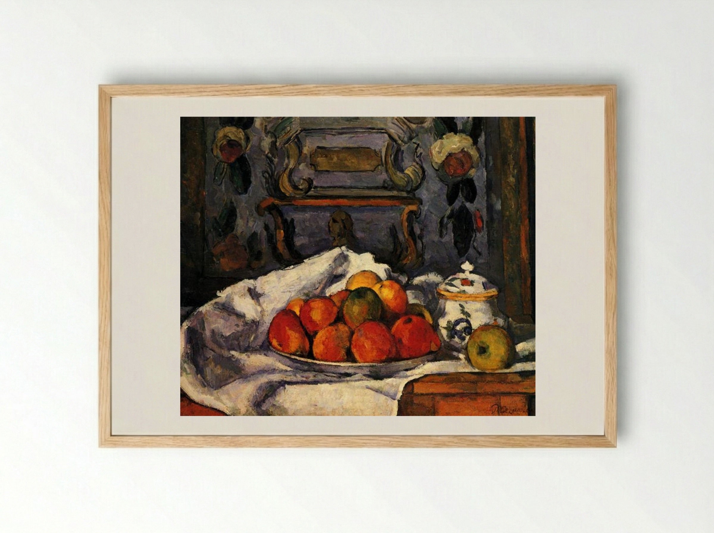Dish of Apples - Paul Cézanne - Framed Print Wood