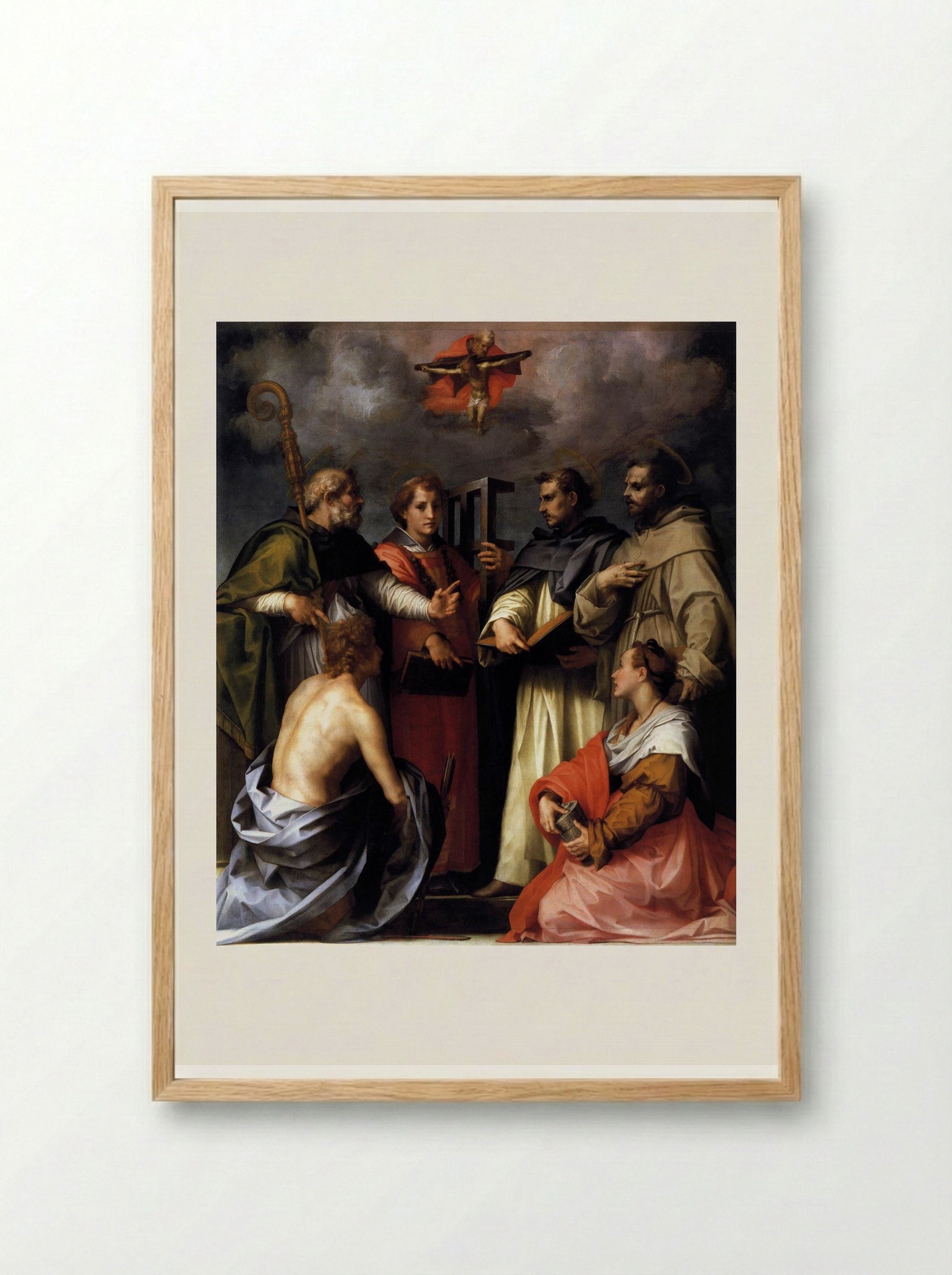 Disputation on the Trinity - Andrea del Sarto - Framed Print Wood