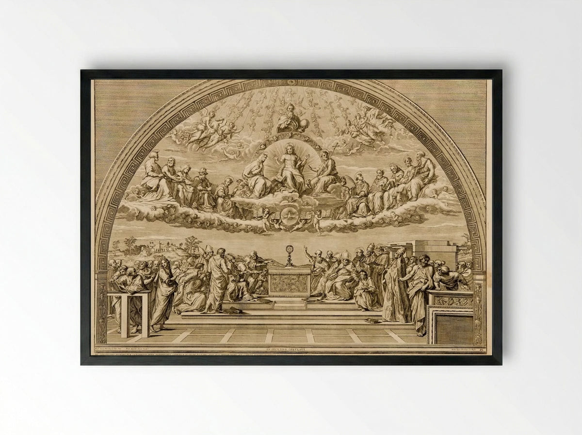Dispute of the Sacrament - Francesco Faraone Aquila - Framed Print Black