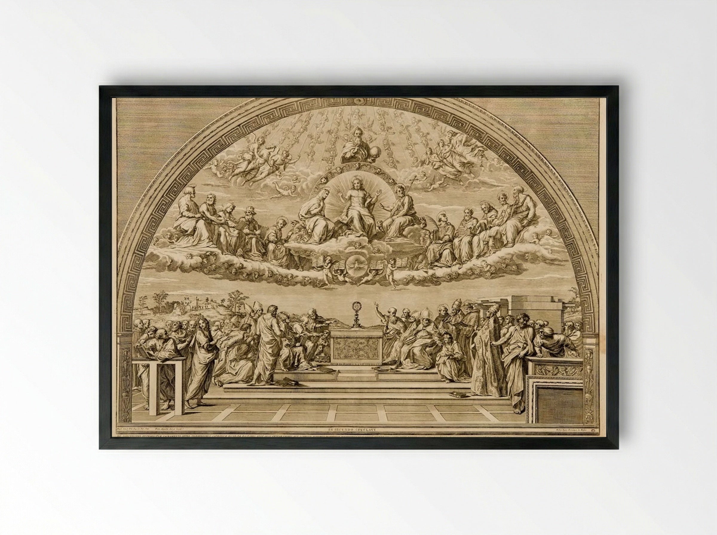 Dispute of the Sacrament - Francesco Faraone Aquila - Framed Print Black
