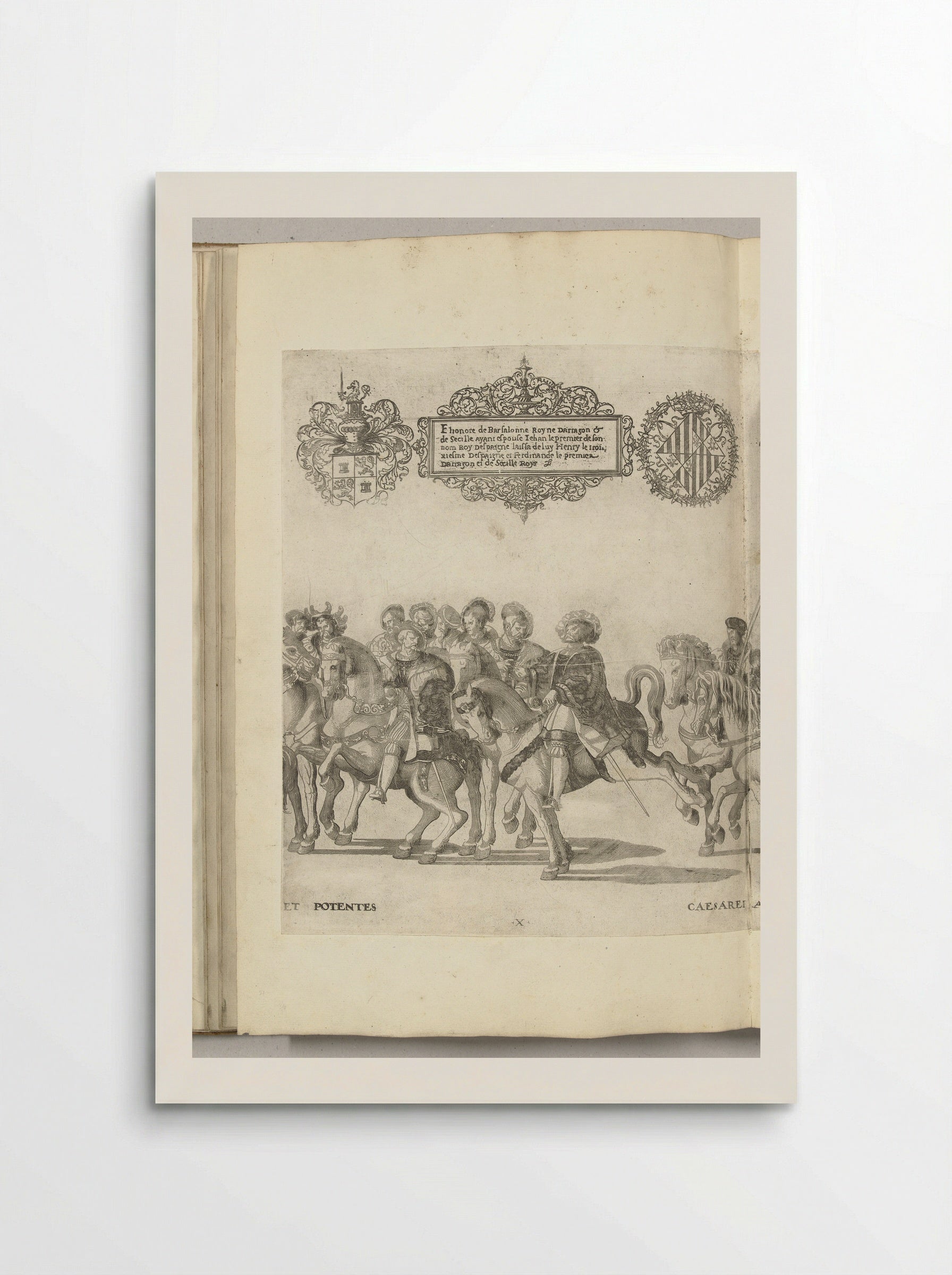 Diverse edelen, plaat X - Nicolaas Hogenberg - Poster