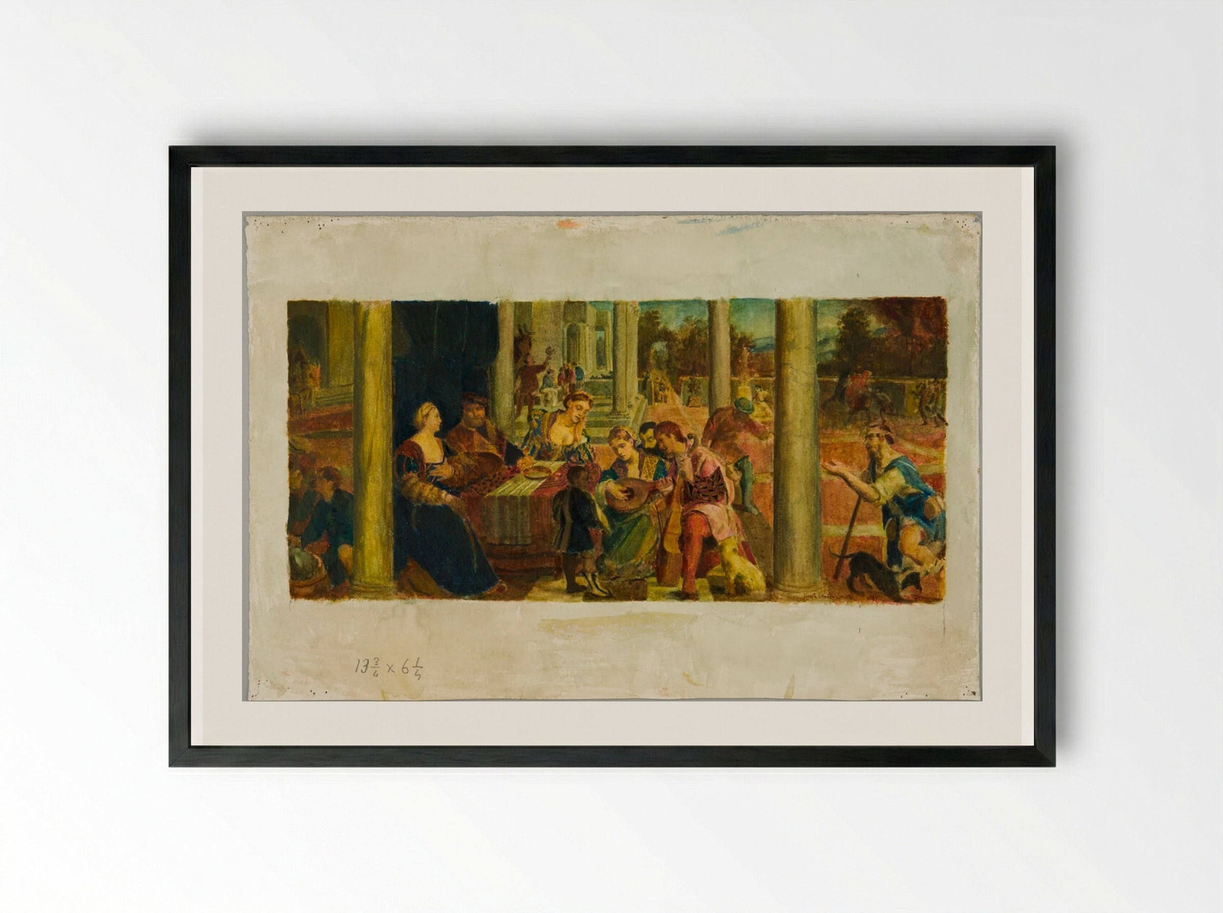 Dives and Lazarus, after Bonifacio Veronese - Joseph Lindon Smith - Framed Print Black
