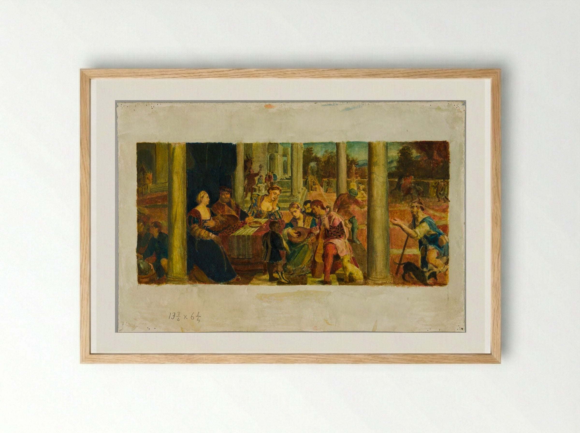 Dives and Lazarus, after Bonifacio Veronese - Joseph Lindon Smith - Framed Print Wood