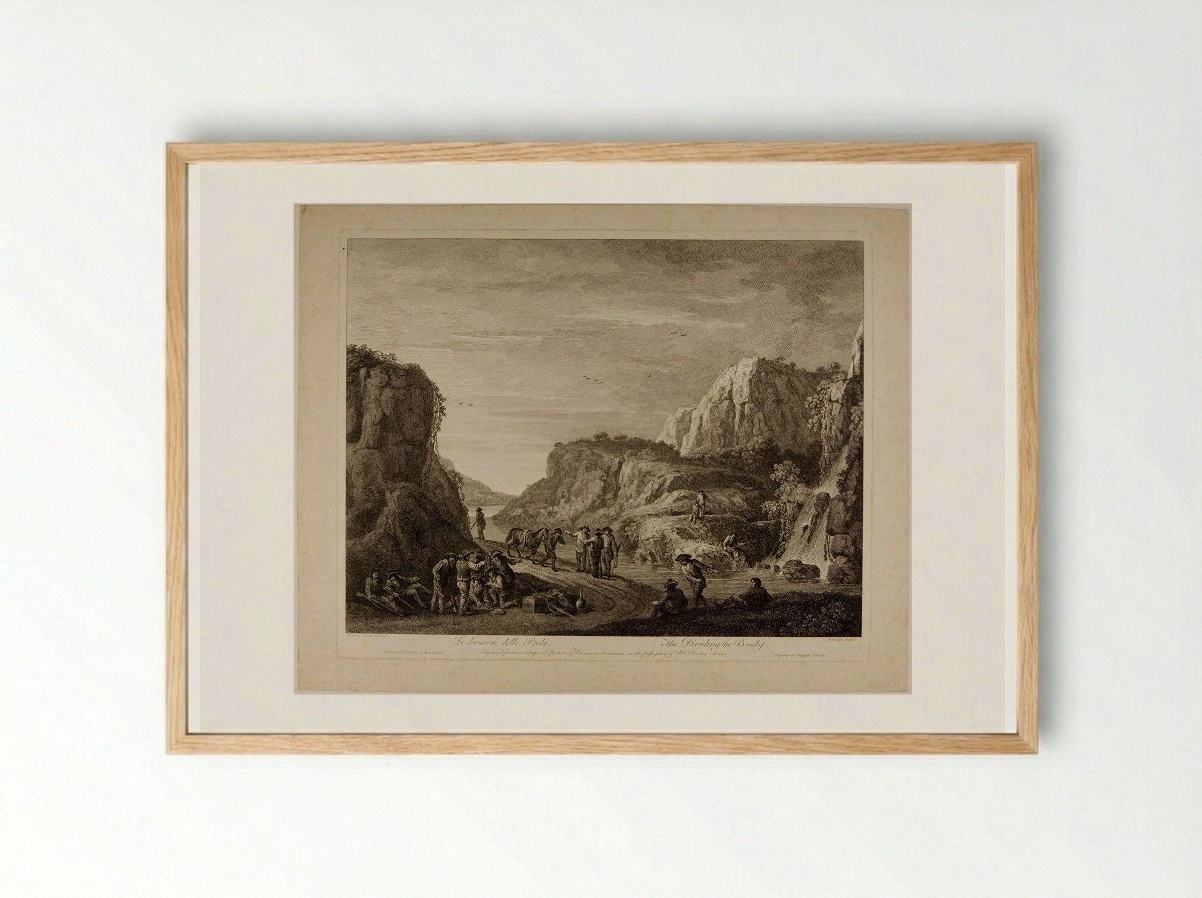 Dividing the Booty - François Vivares - Framed Print Wood