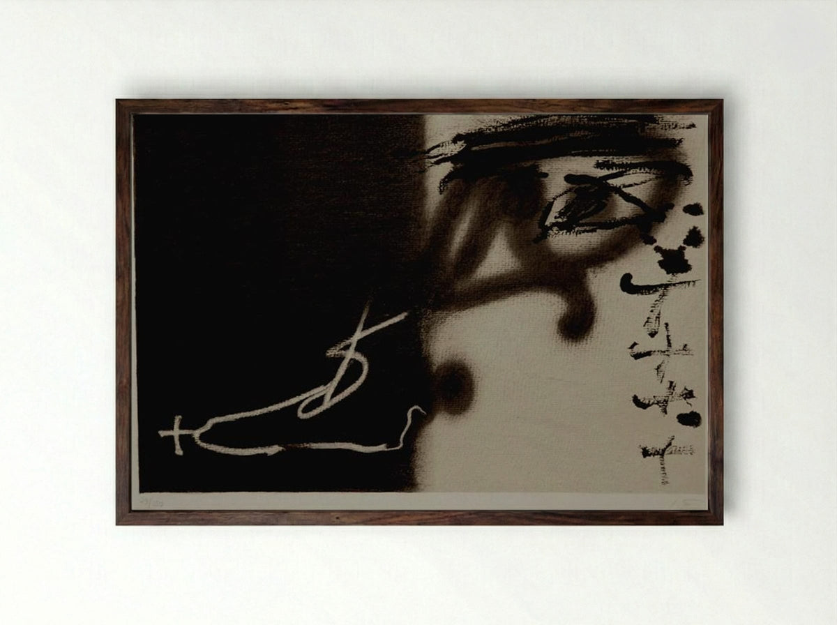 Divisé - Antoni Tàpies - Framed Print Dark Wood