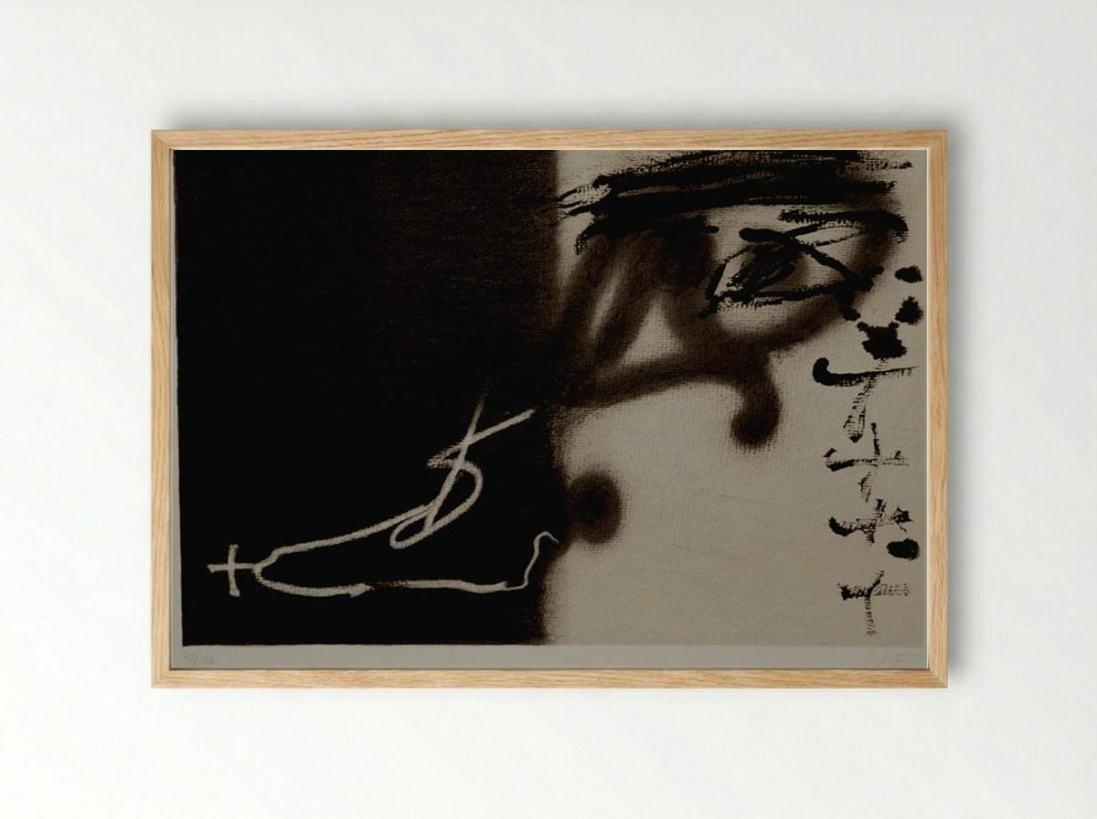 Divisé - Antoni Tàpies - Framed Print Wood