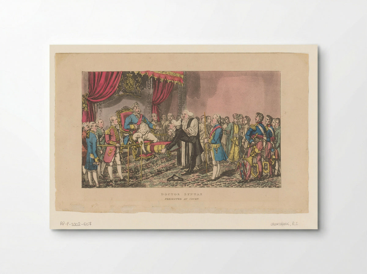 Doctor Syntax Presented at Court - Robert Isaac Cruikshank - Poster
