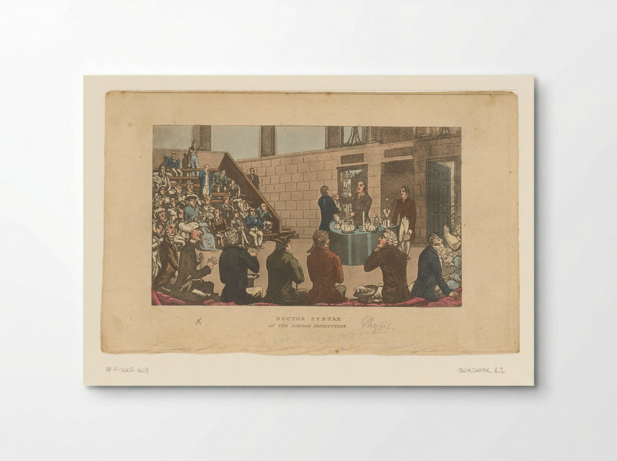 Doctor Syntax at the London Institution - Isaac Cruikshank - Poster