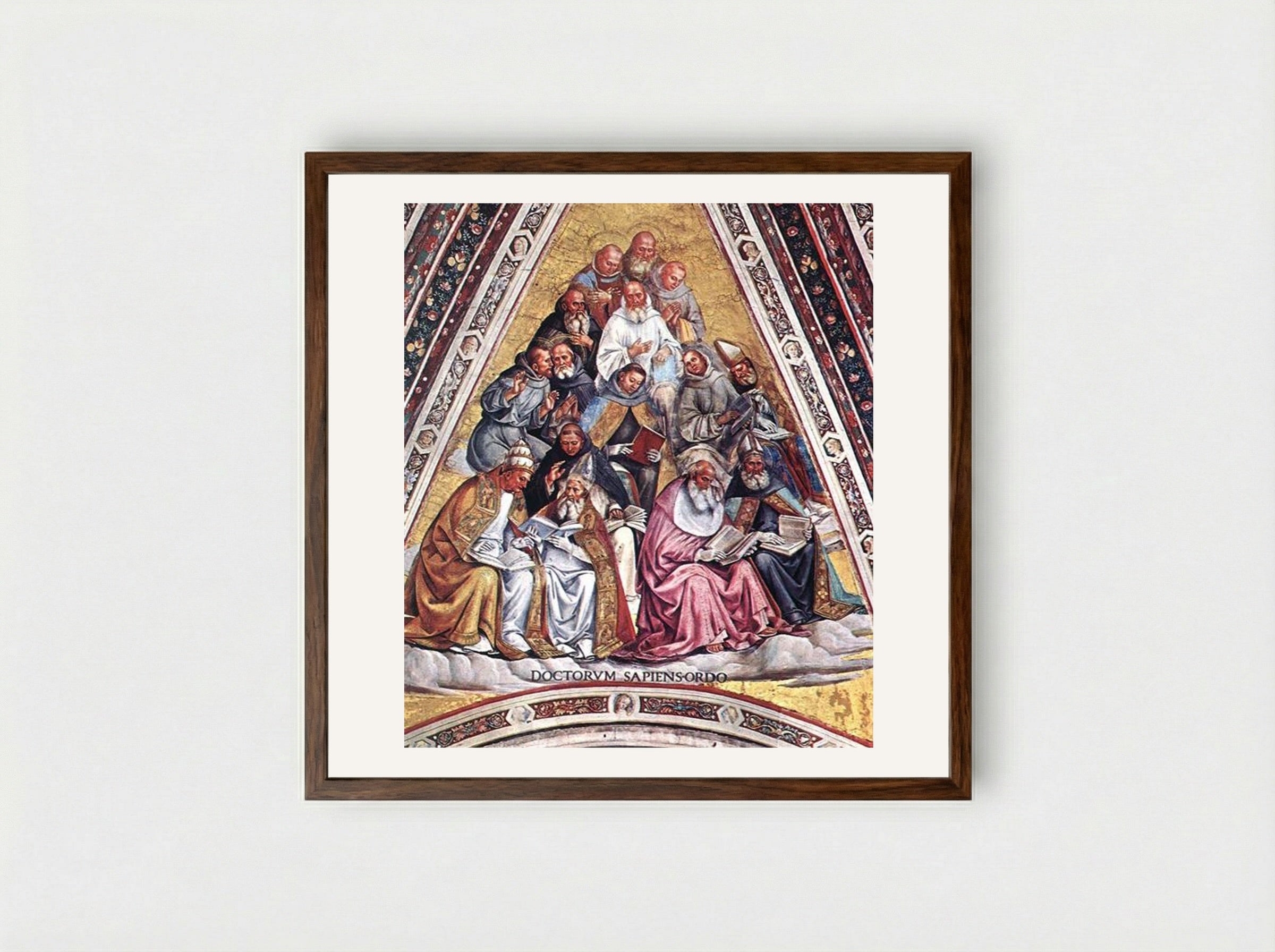 Doctors of the Church - Luca Signorelli - Framed Print Dark Wood