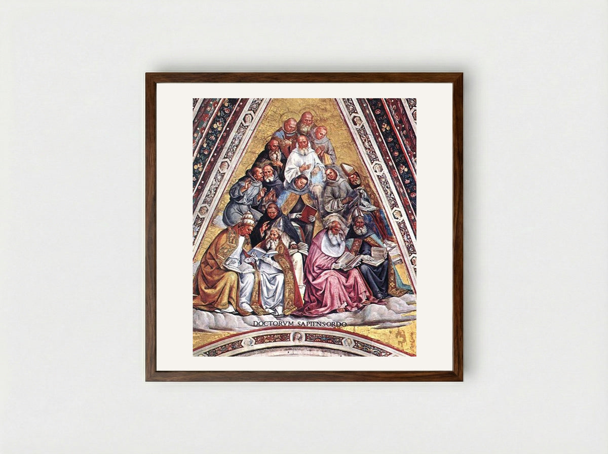 Doctors of the Church - Luca Signorelli - Framed Print Dark Wood
