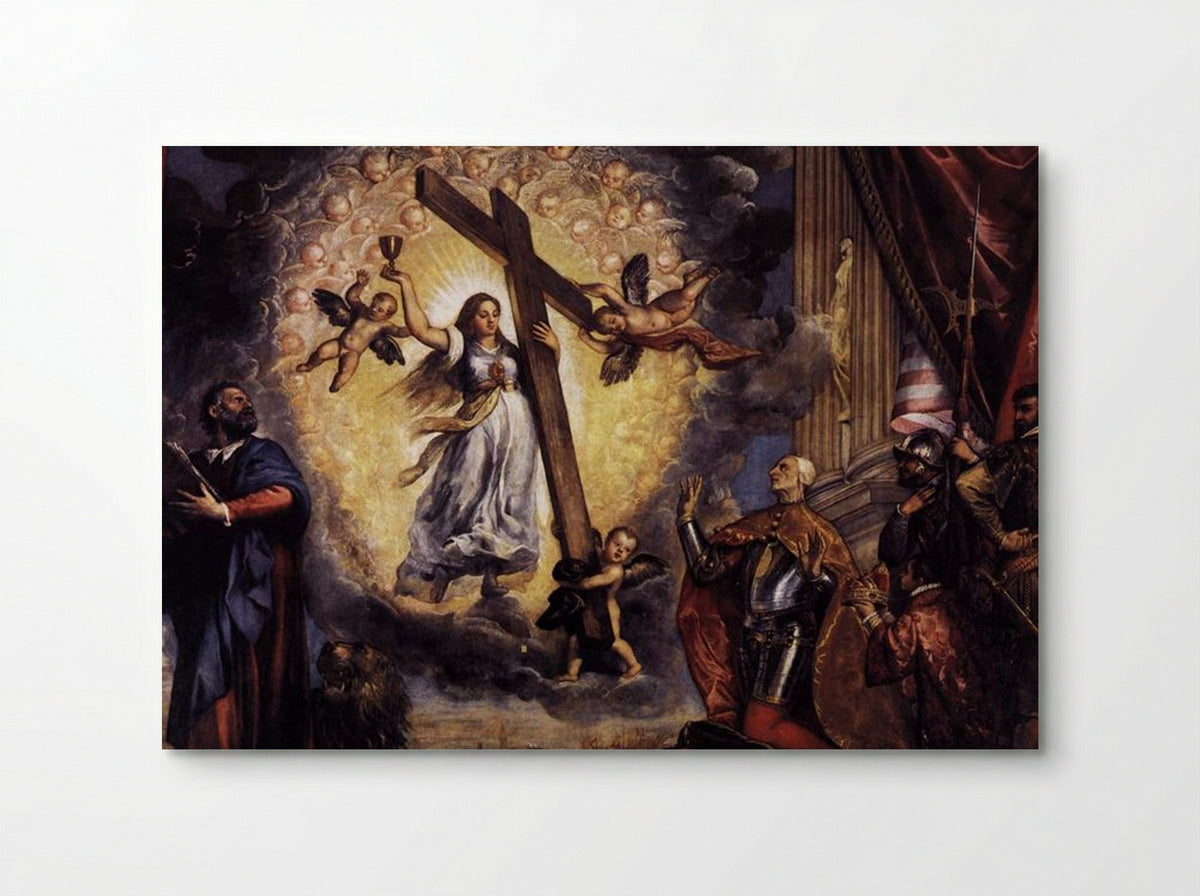 Doge Antonio Grimani Kneeling Before the Faith - Titian - Poster