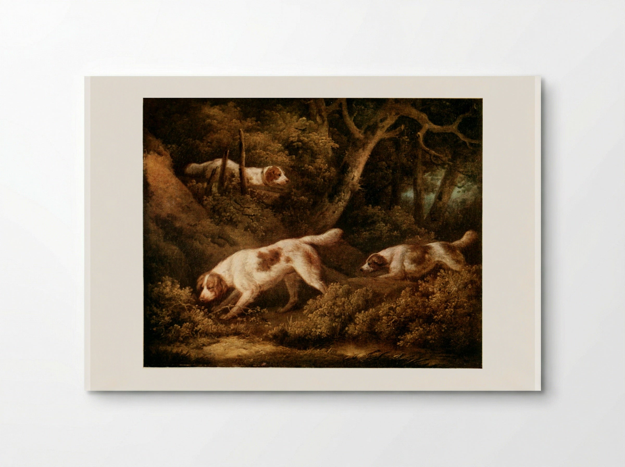 Dogs in a Wooded Setting - George Morland - Poster