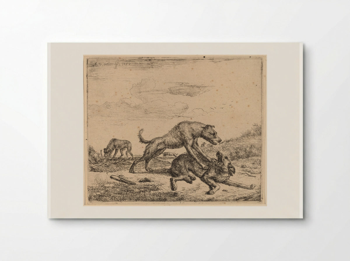 Dogs - Adriaen van de Velde - Poster