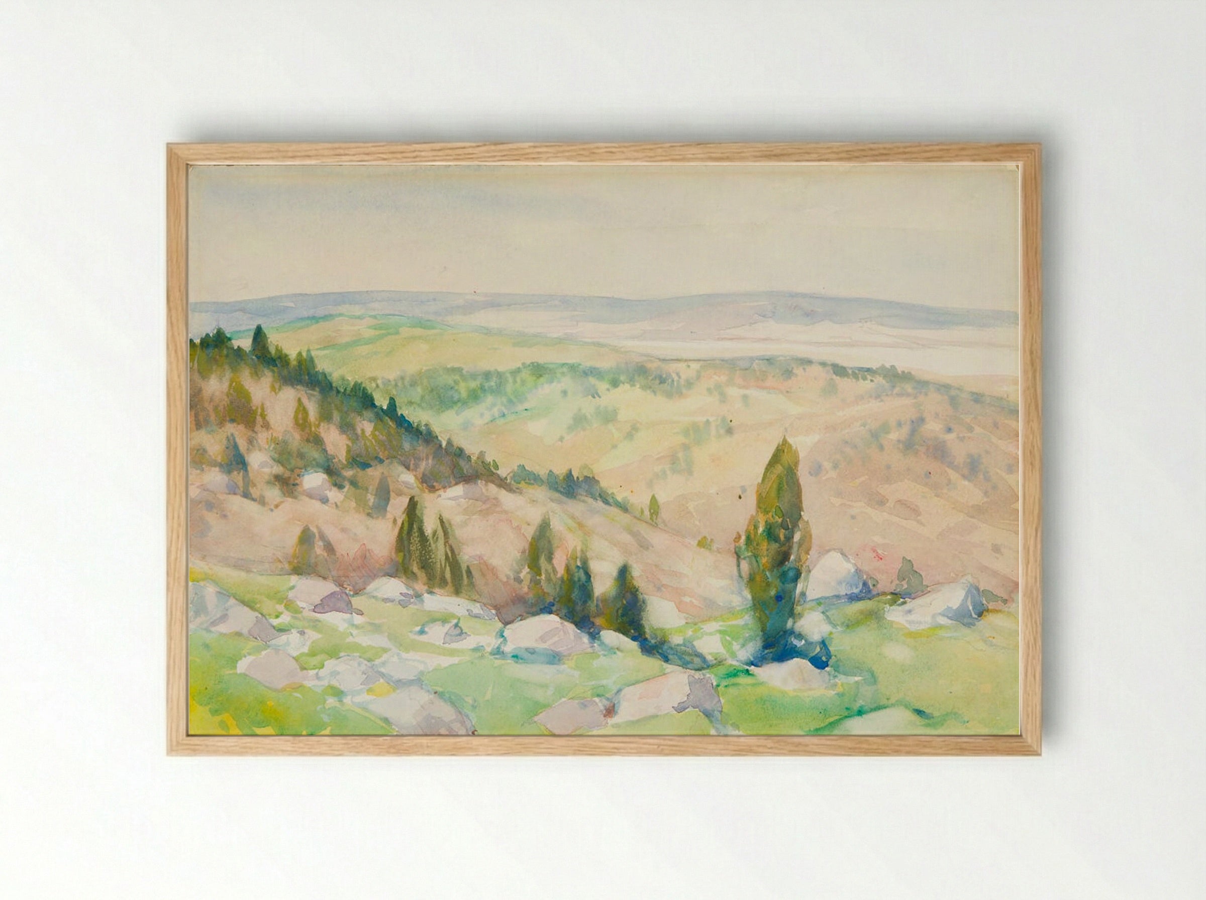 Dogtown Common, Cape Ann, Massachusetts - Charles Herbert Woodbury - Framed Print Wood