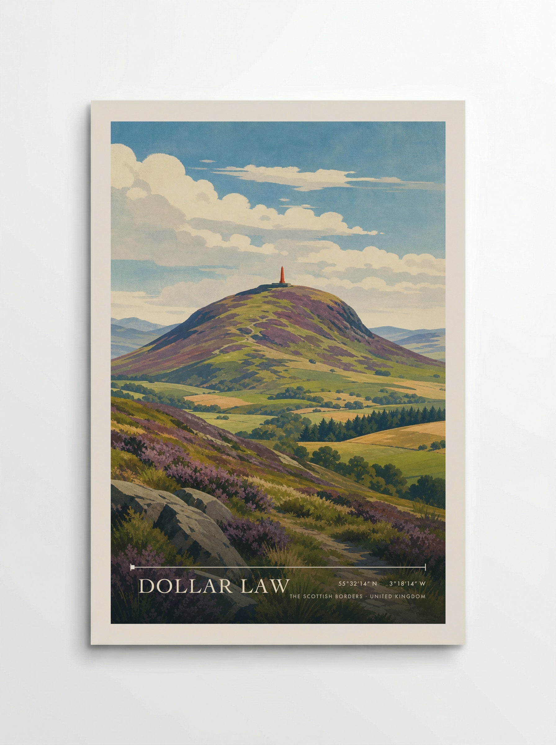Dollar Law The Scottish Borders United Kingdom Travel Poster - Poster