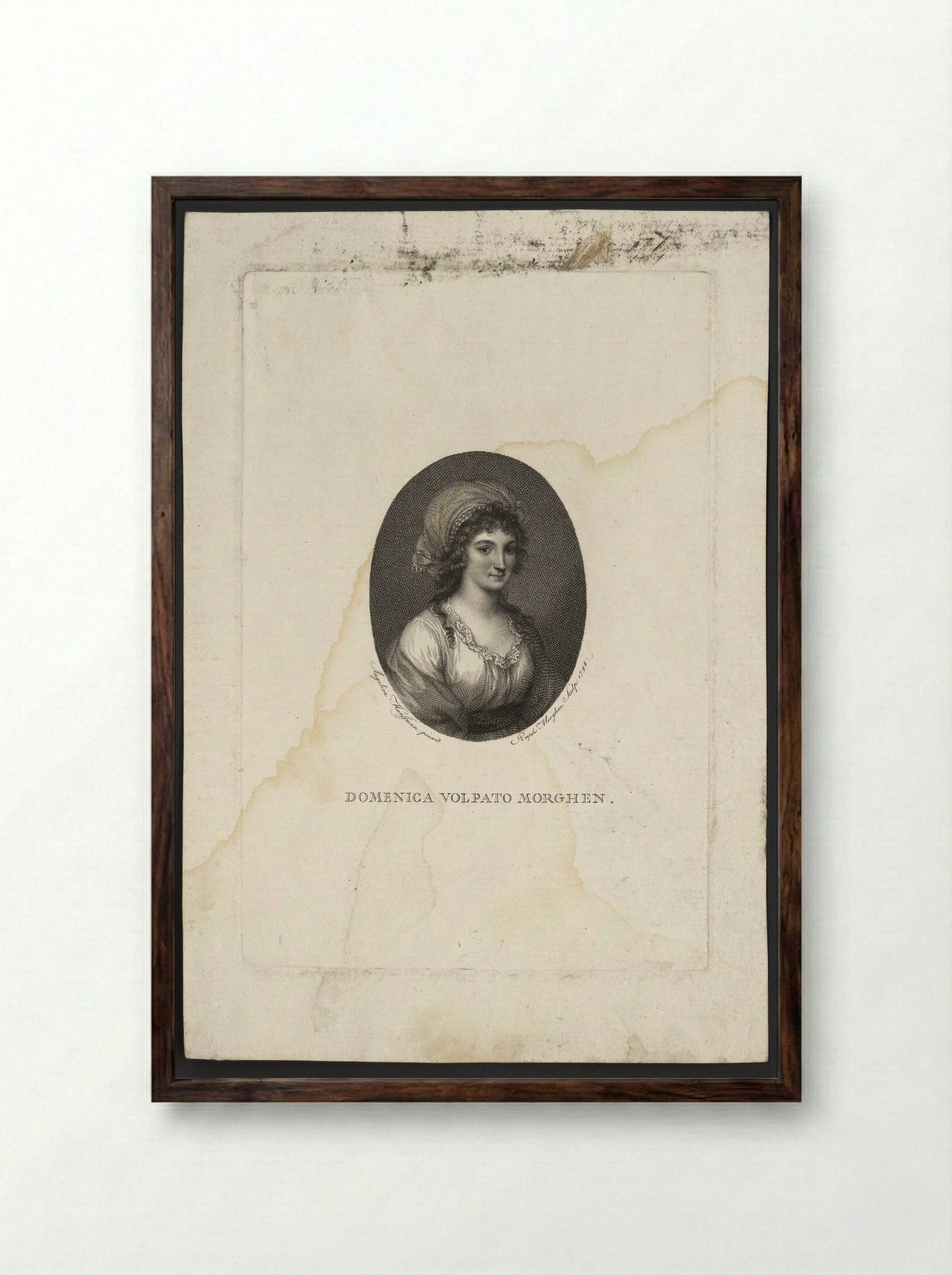 Domenica Volpato Morghen - Raphael Morghen - Framed Print Dark Wood