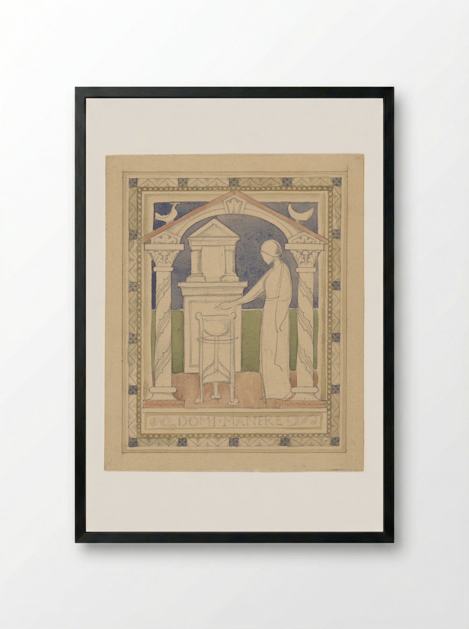 Domi Manere - Antoon Derkinderen - Framed Print Black