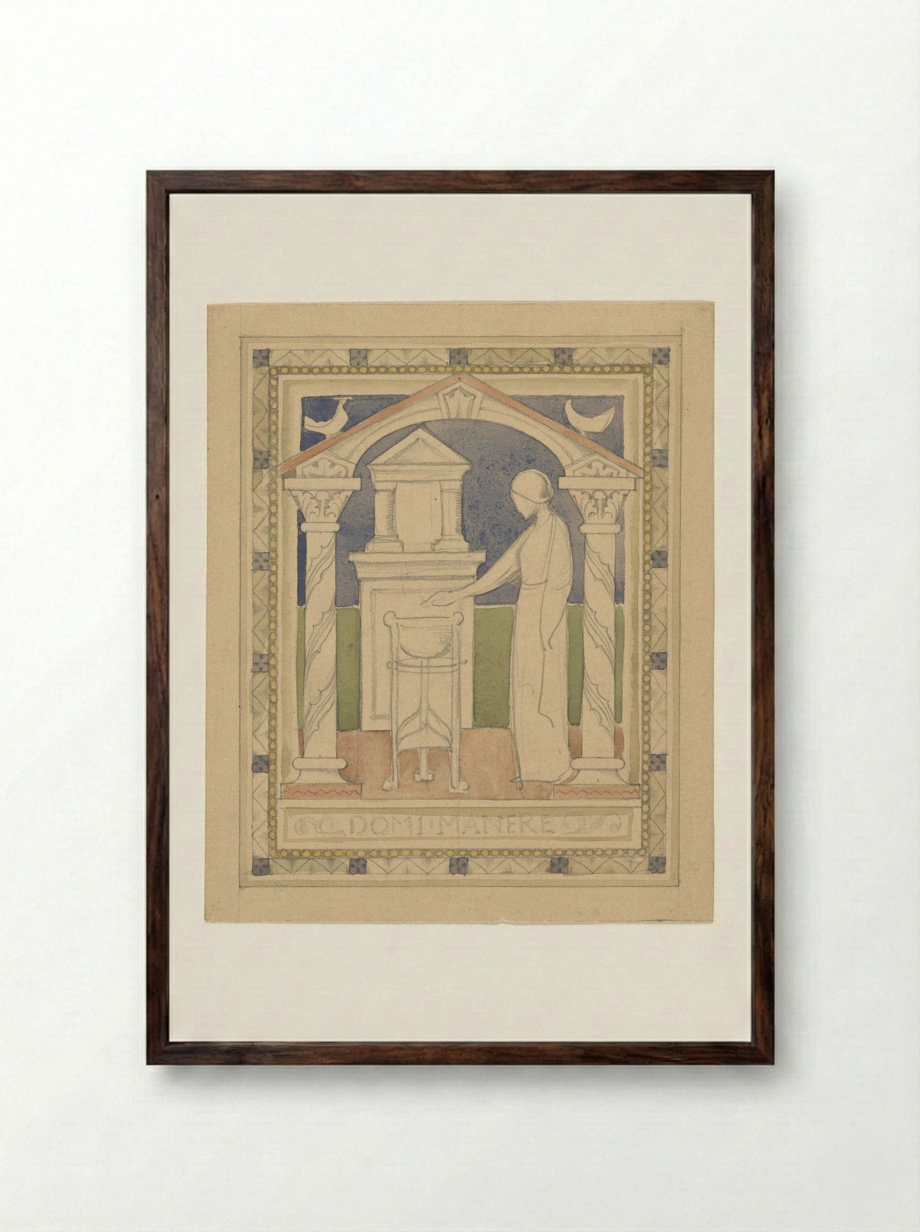 Domi Manere - Antoon Derkinderen - Framed Print Dark Wood