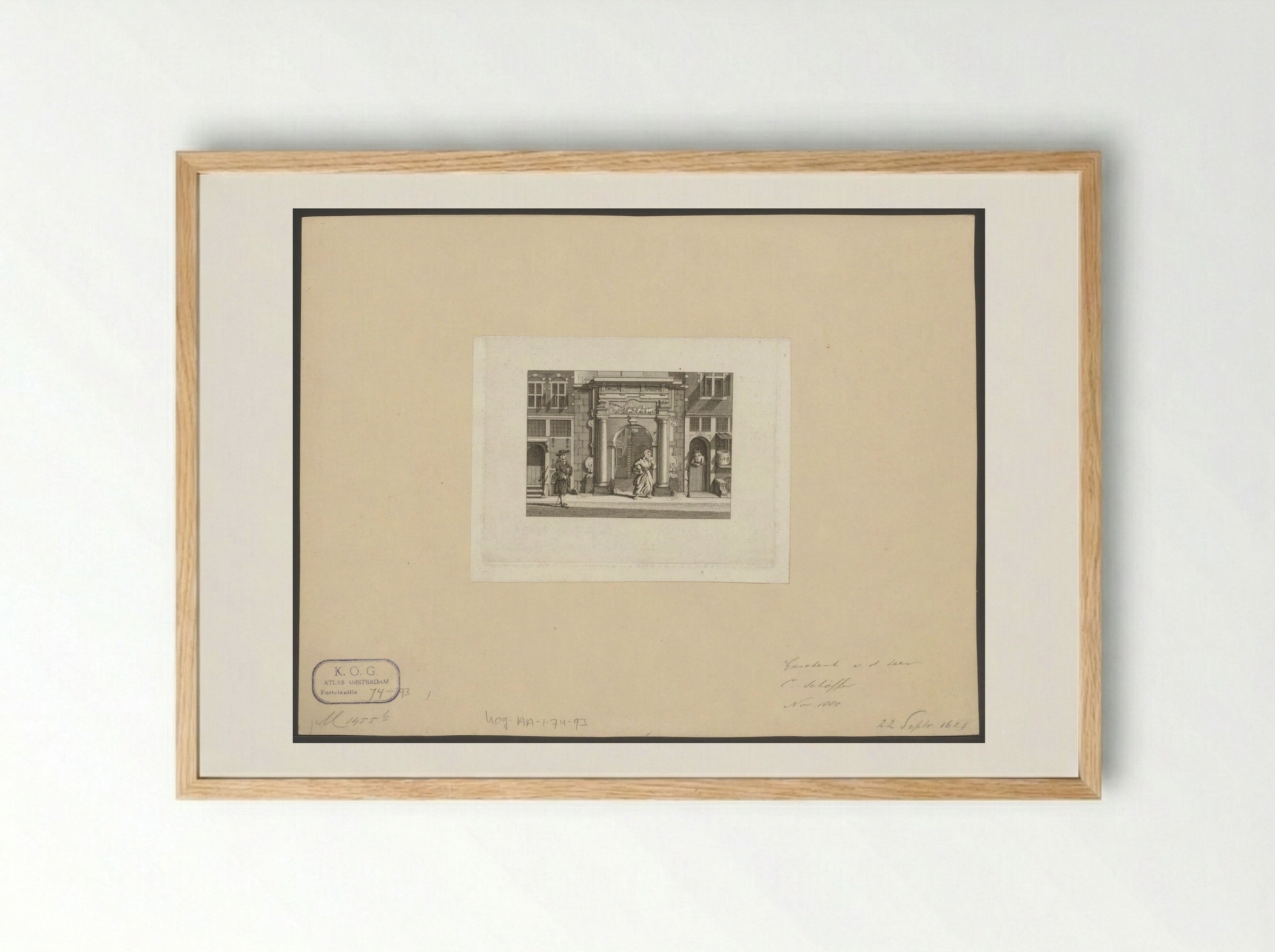 Dominicus Sapma Escaping the Rasphuis in Amsterdam - Barent de Bakker - Framed Print Wood