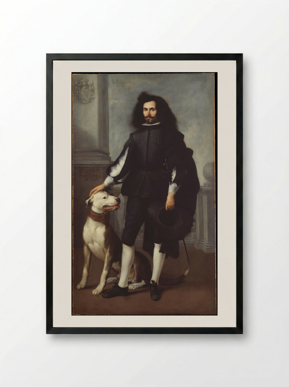 Don Andrés de Andrade y la Cal - Bartolomé Esteban Murillo - Framed Print Black
