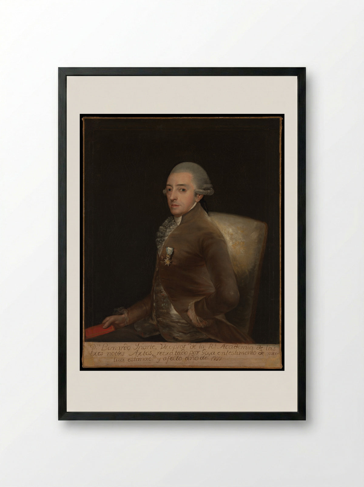 Don Bernardo de Iriarte - Francisco de Goya - Framed Print Black