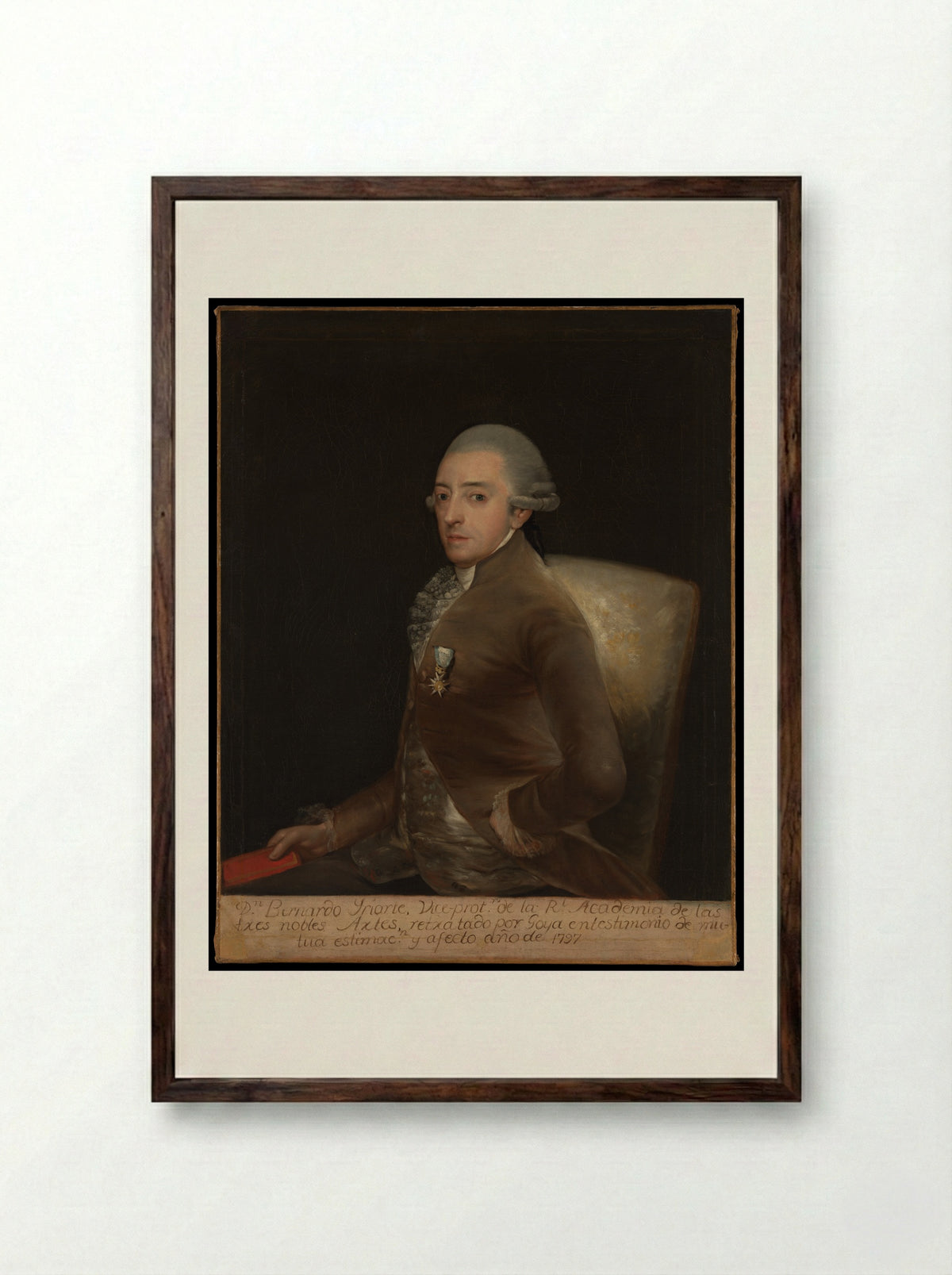 Don Bernardo de Iriarte - Francisco de Goya - Framed Print Dark Wood