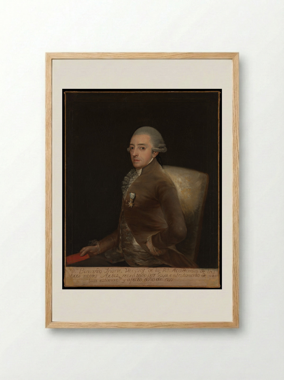 Don Bernardo de Iriarte - Francisco de Goya - Framed Print Wood