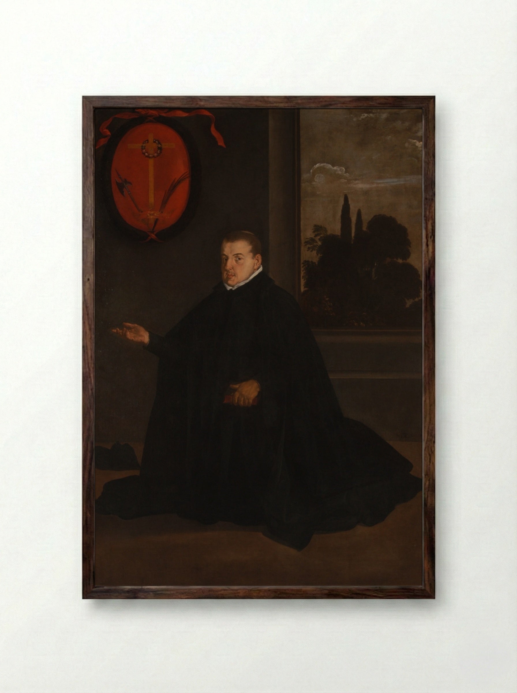 Don Cristóbal Suárez de Ribera - Diego Velázquez - Framed Print Dark Wood