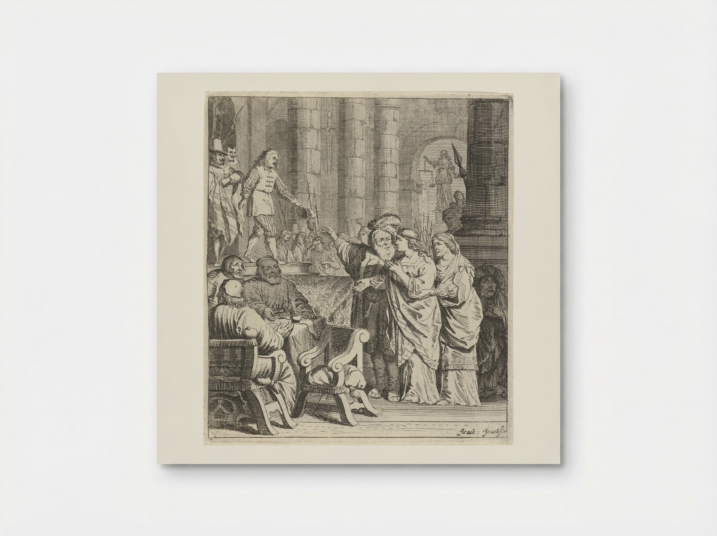 Don Jan en Konstance in de rechtbank - Pieter Nolpe - Poster