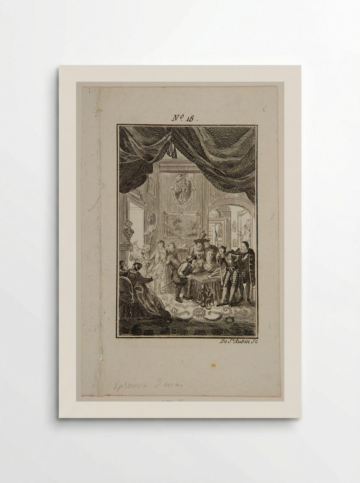 Don Quixote consults the enchanted head at Don Antonio Moreno's place - Augustin de Saint-Aubin - Poster