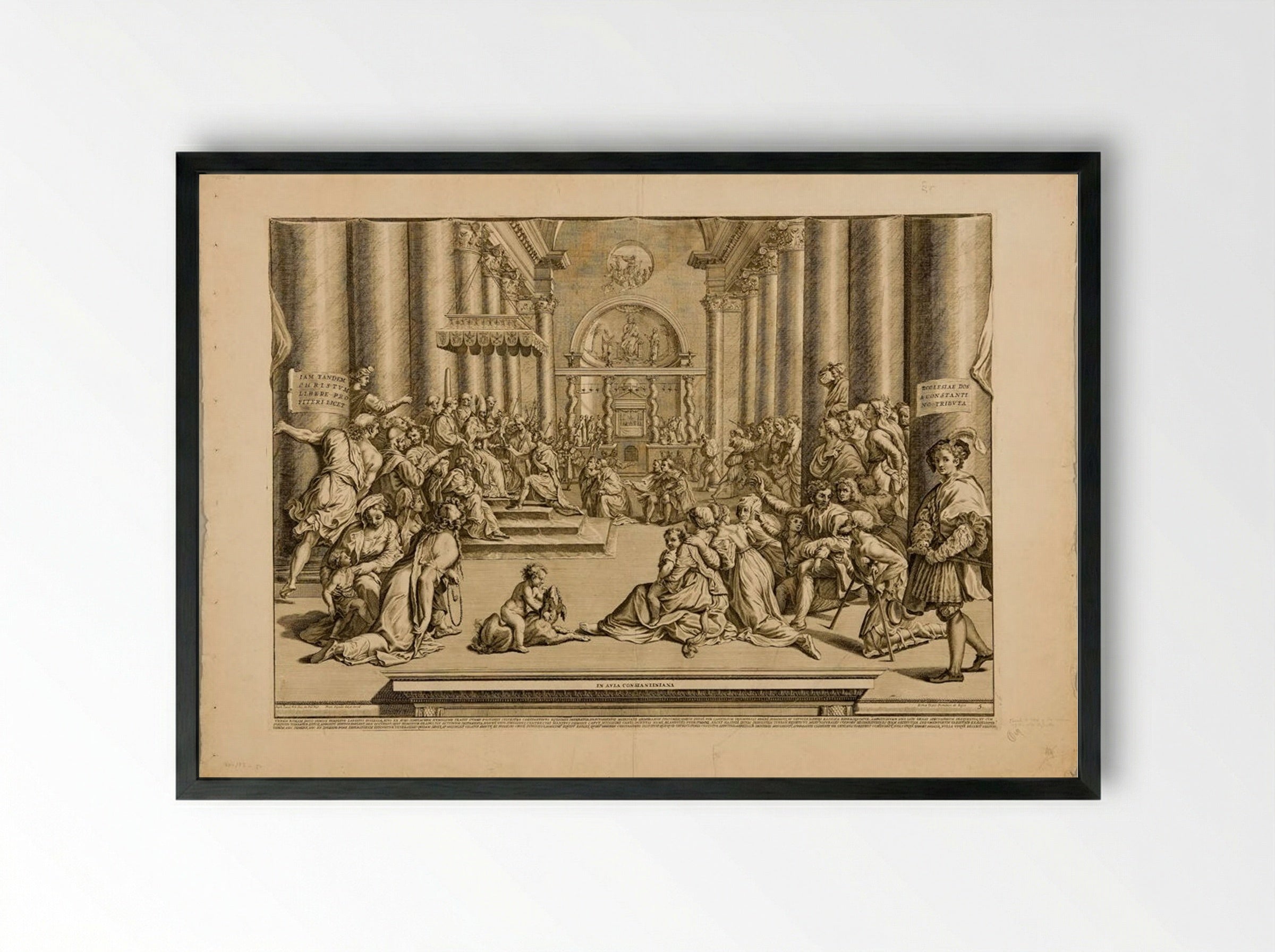 Donation of Rome - Francesco Faraone Aquila - Framed Print Black