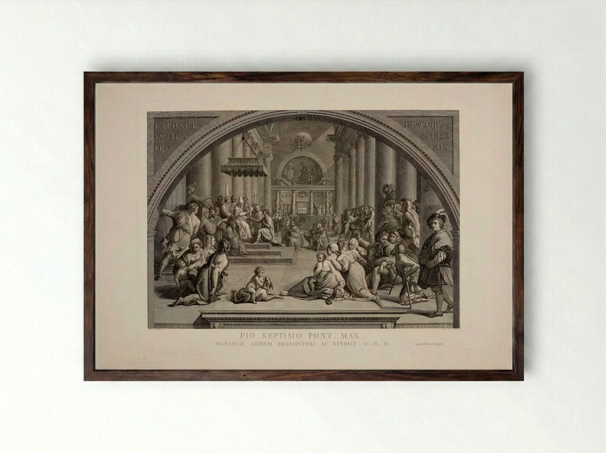 Donation of Rome - Luigi Fabri - Framed Print Dark Wood