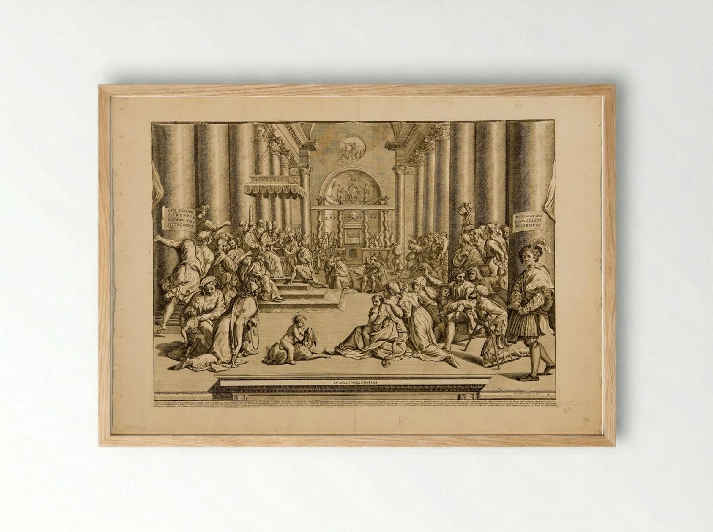 Donation of Rome - Francesco Faraone Aquila - Framed Print Wood