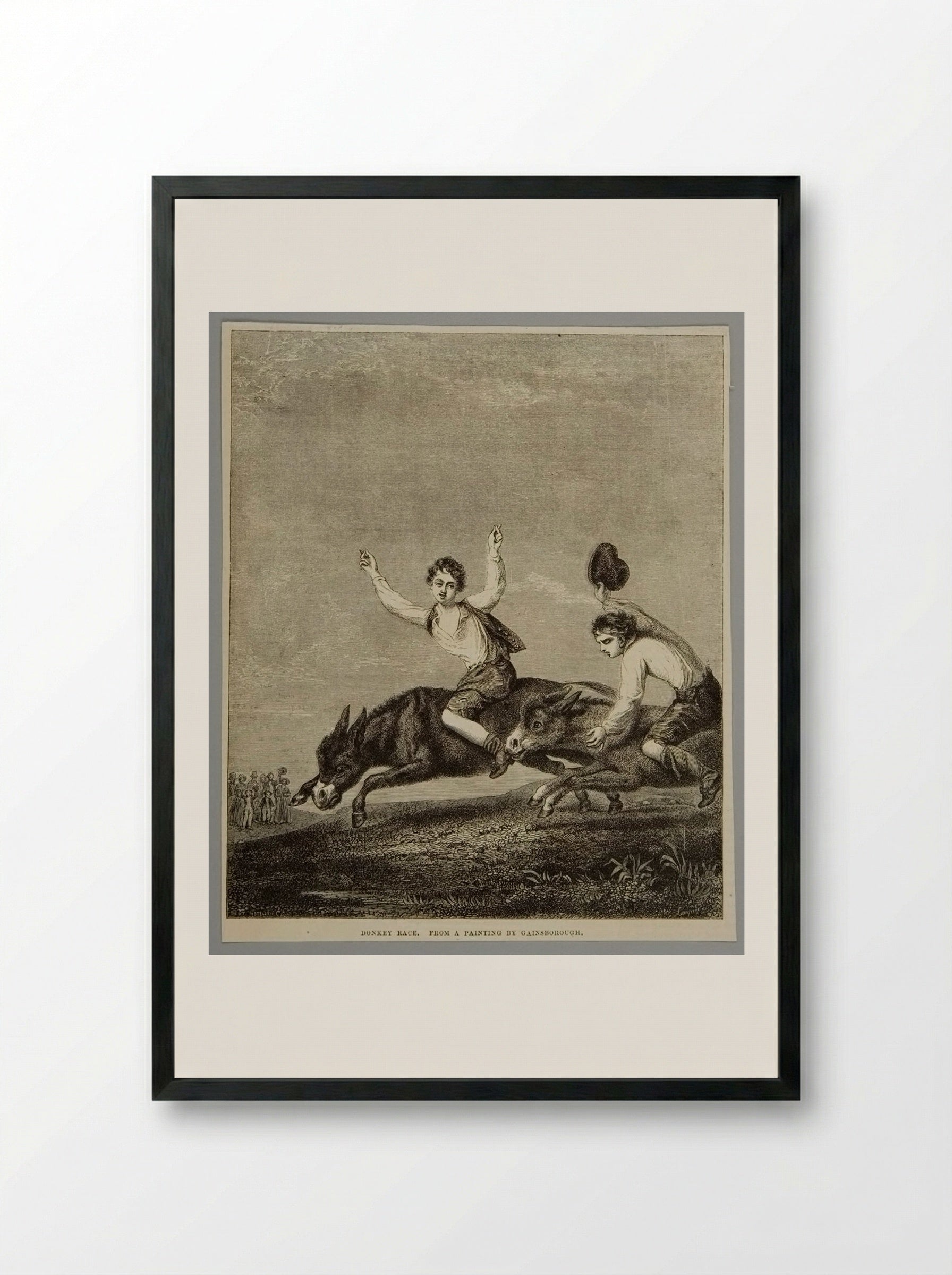 Donkey Race (After Thomas Gainsborough) - Best et Cie - Framed Print Black