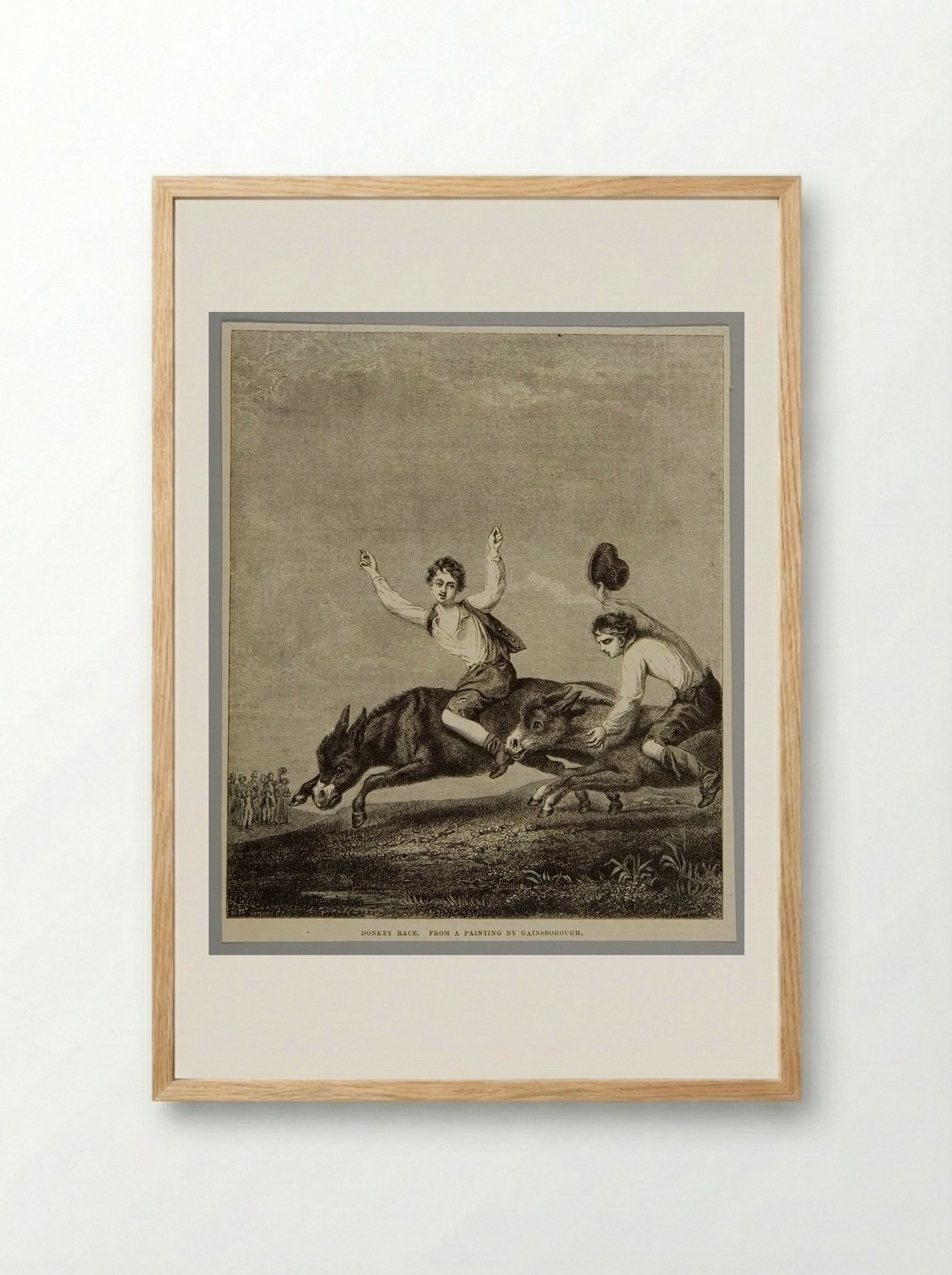 Donkey Race (After Thomas Gainsborough) - Best et Cie - Framed Print Wood